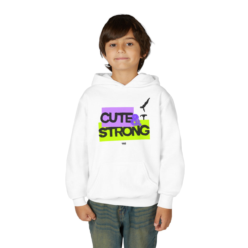Cute & Strong Hoodie - Lavender/Lime (Youth)