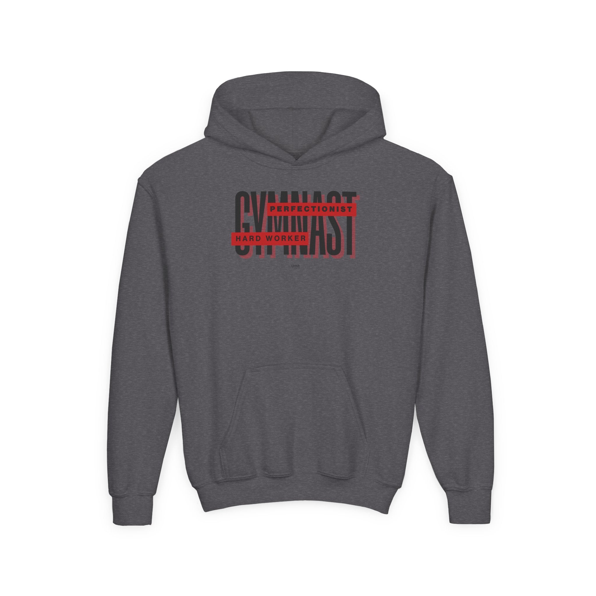Gymnast Hard Worker Hoodie - Red (Youth)