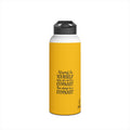 Gymnastics Quotes-Goldenrod (Stainless Steel Water Bottle, Standard Lid)