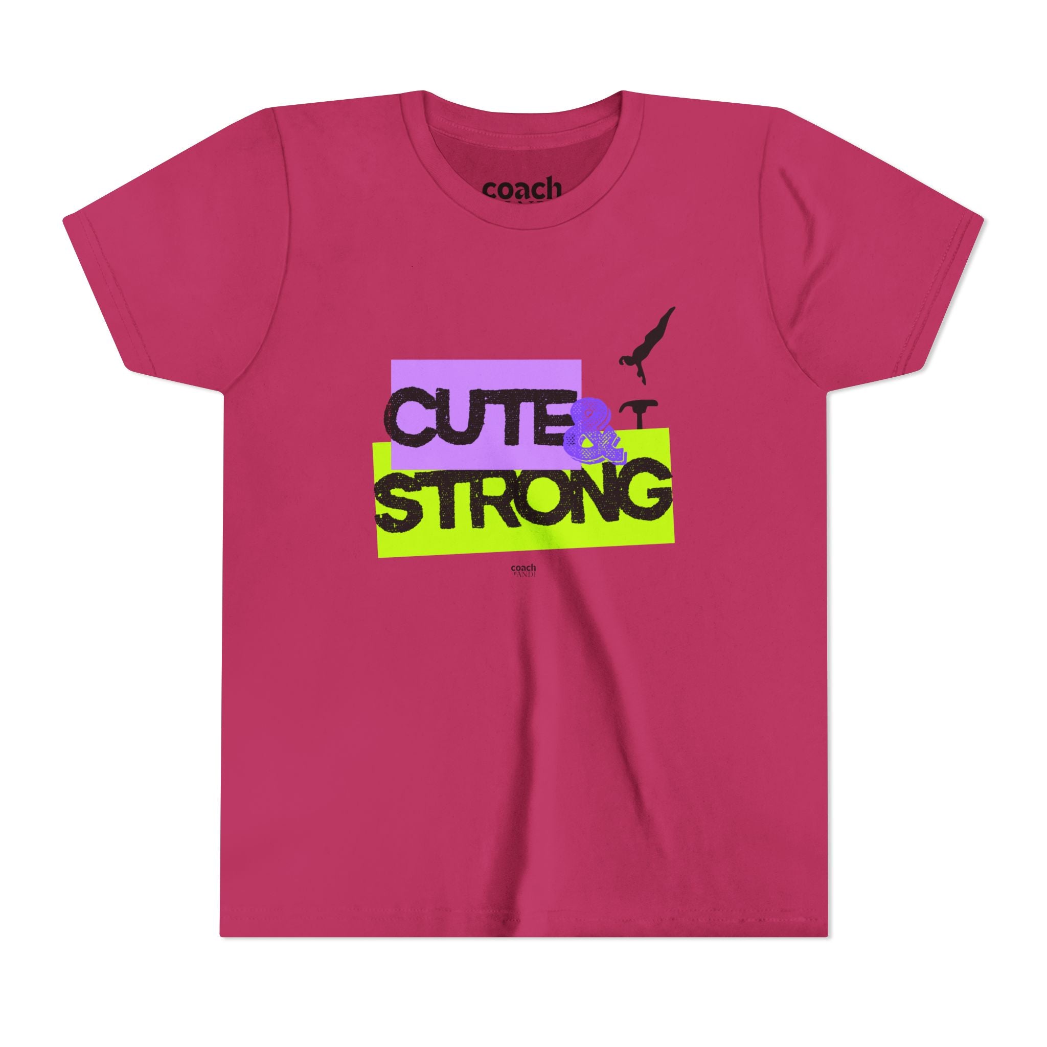 Cute & Strong Youth Short Sleeve Tee - Lavender/Lime