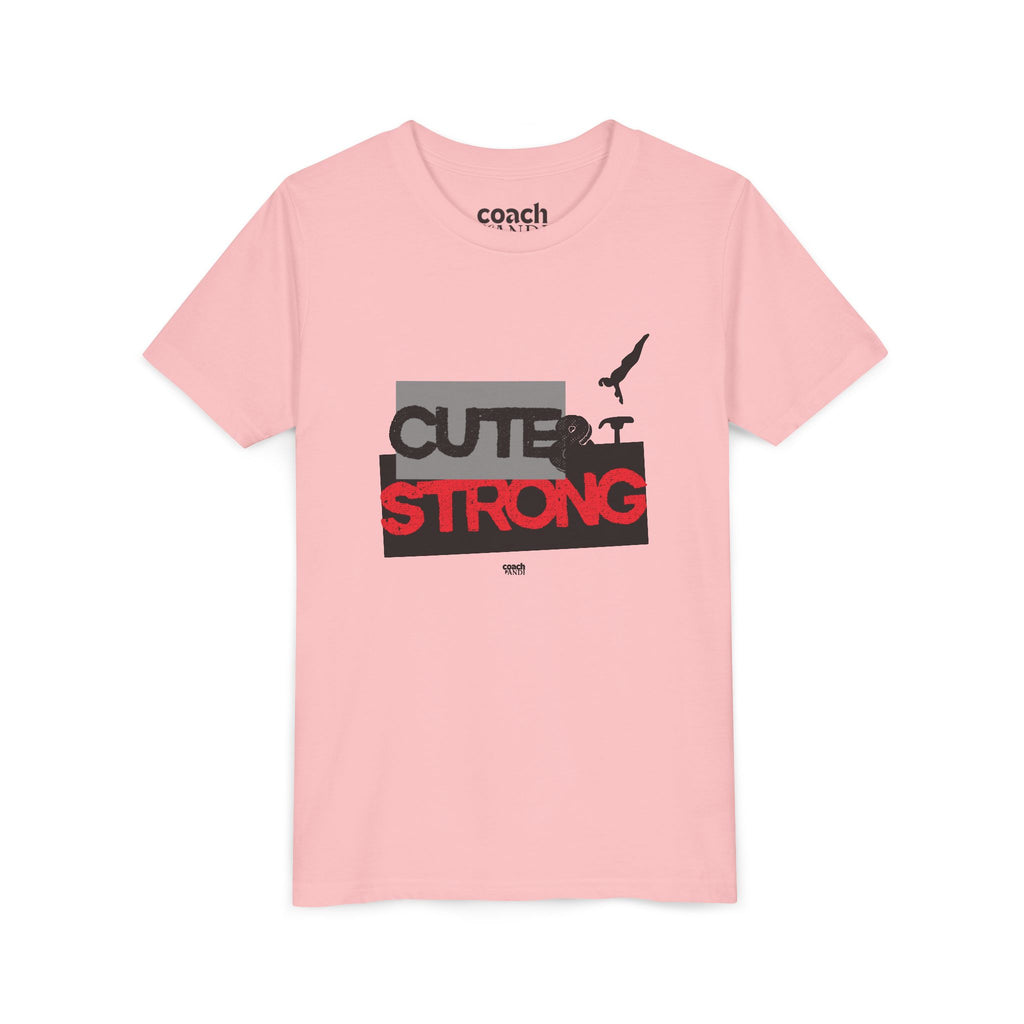 Cute & Strong Youth Short Sleeve Tee - Red/Black