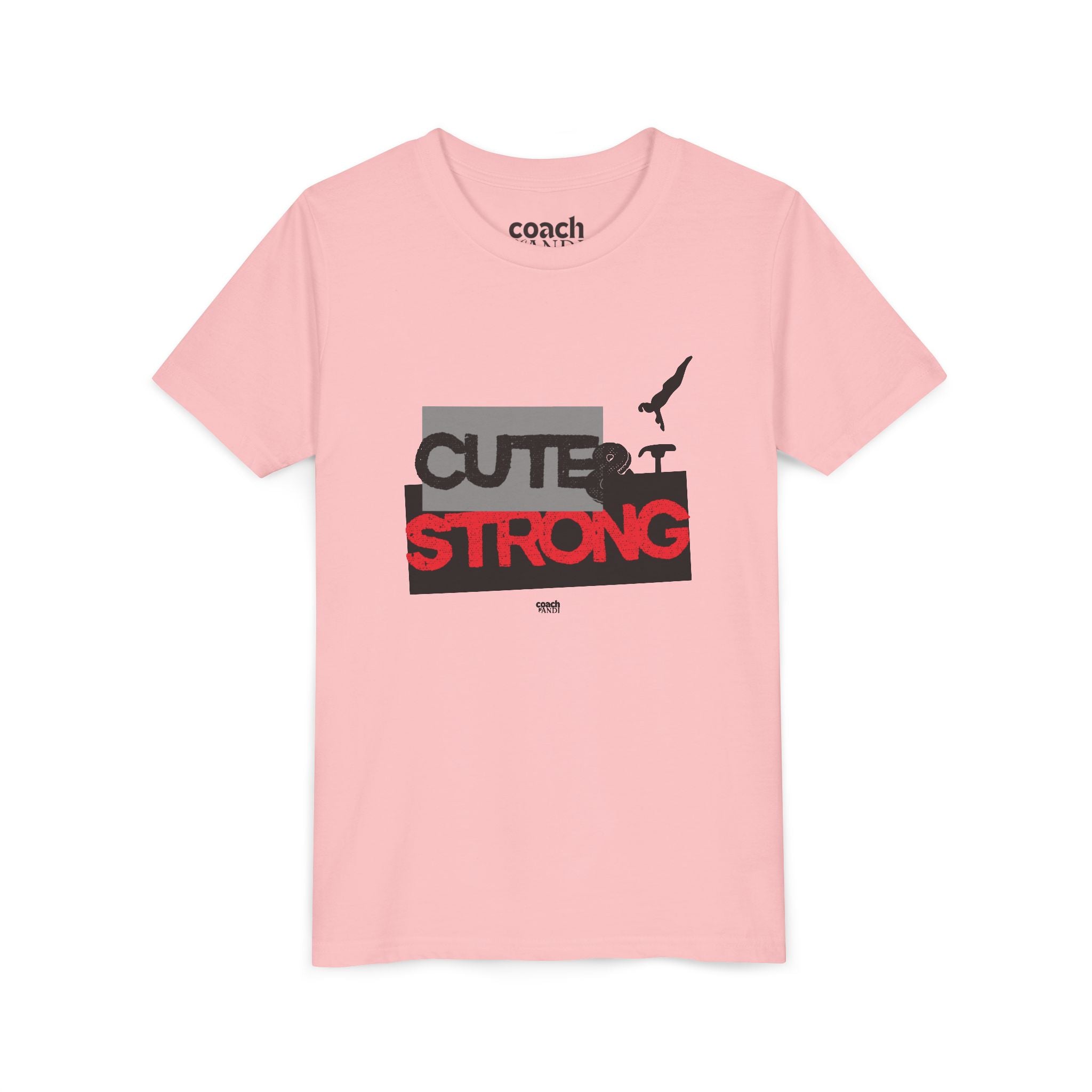 Cute & Strong Youth Short Sleeve Tee - Red/Black