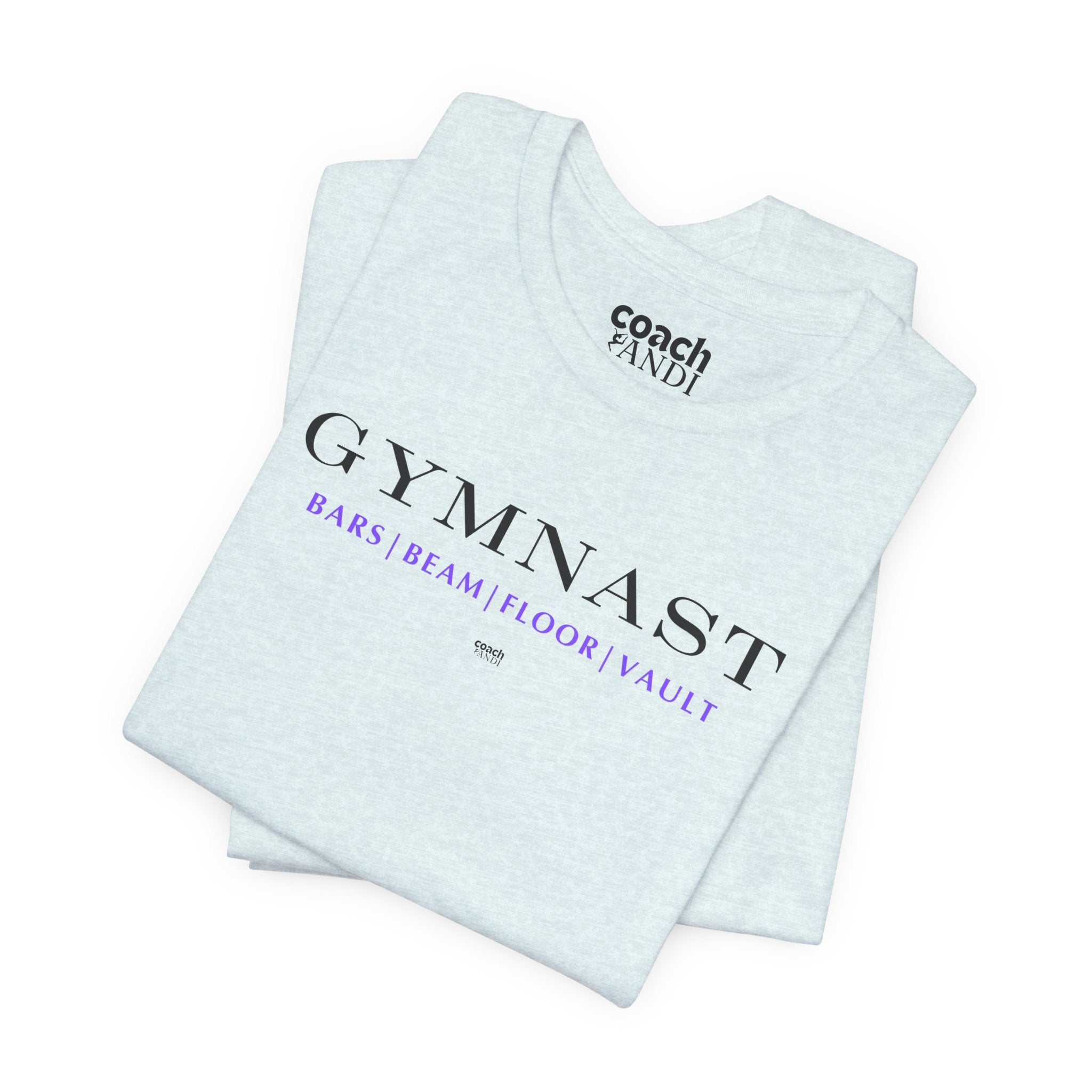 GYMNAST (Bars Beam Floor Vault) Tshirt - Purple (Adult)
