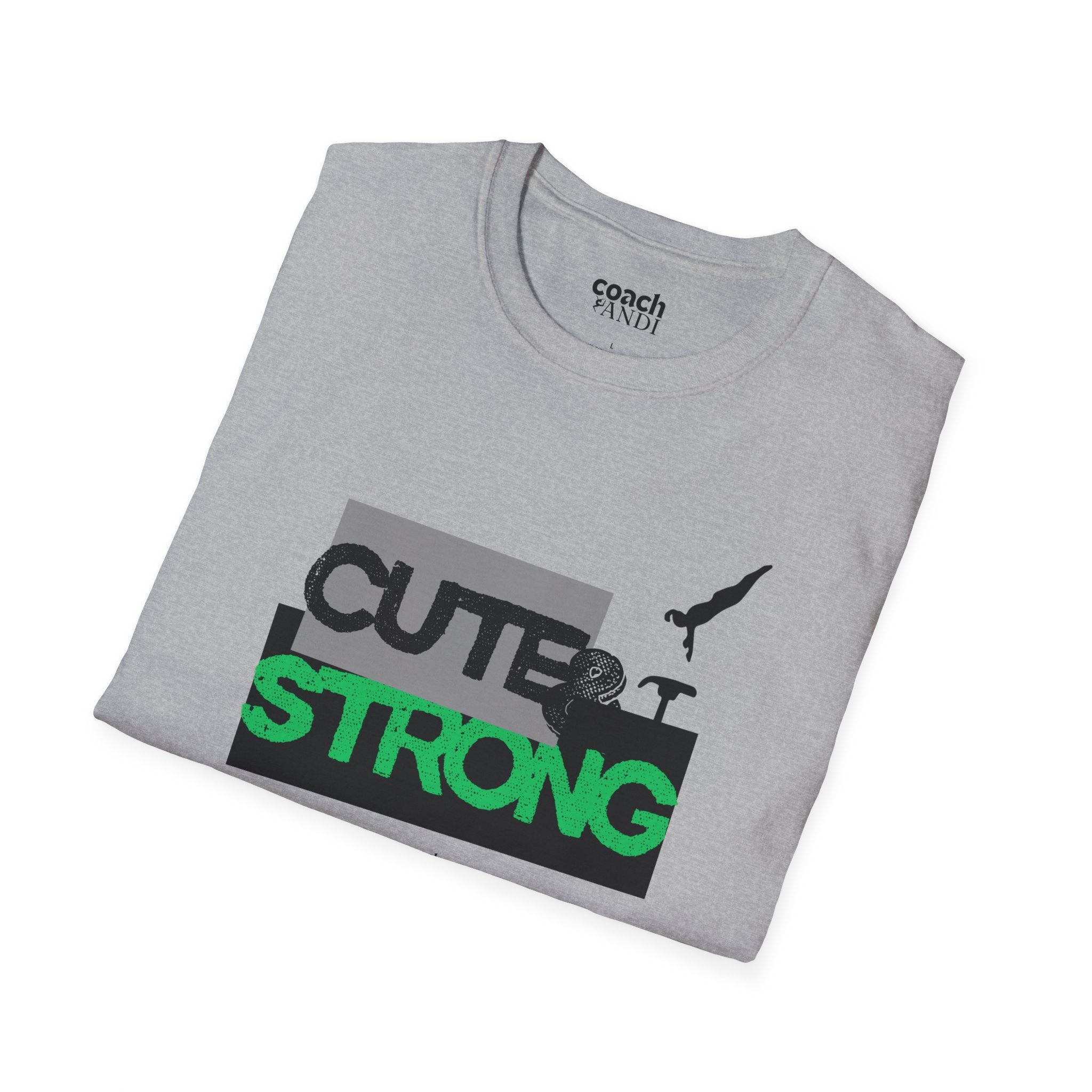 Cute & Strong Tshirt - Green/Black (Adult)