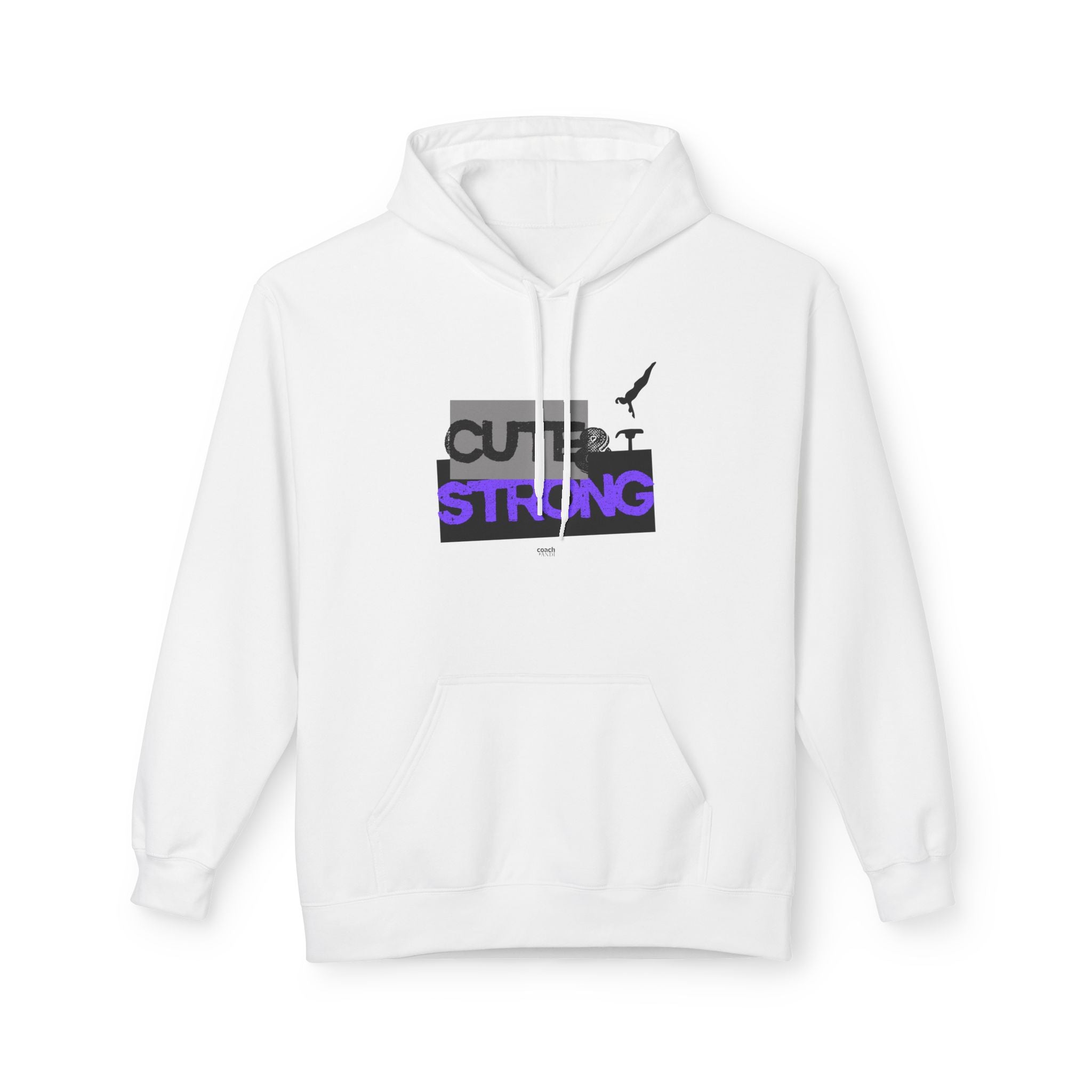 Cute & Strong Hoodie - Purple/Black (Adult)