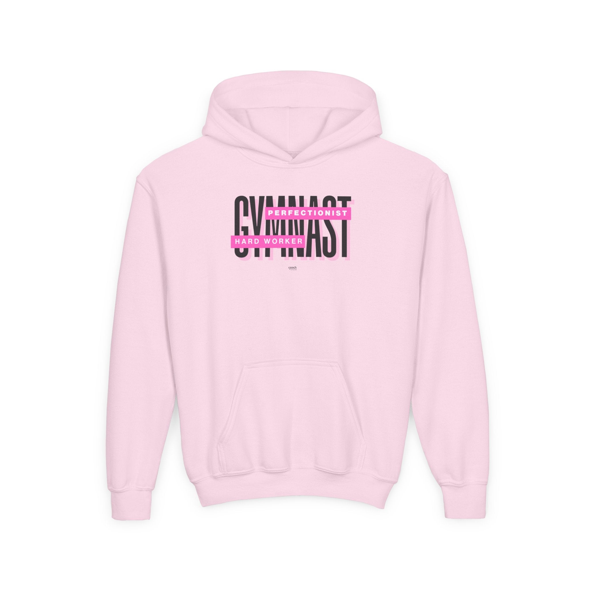 Gymnast Hard Worker Hoodie - Pink (Youth)