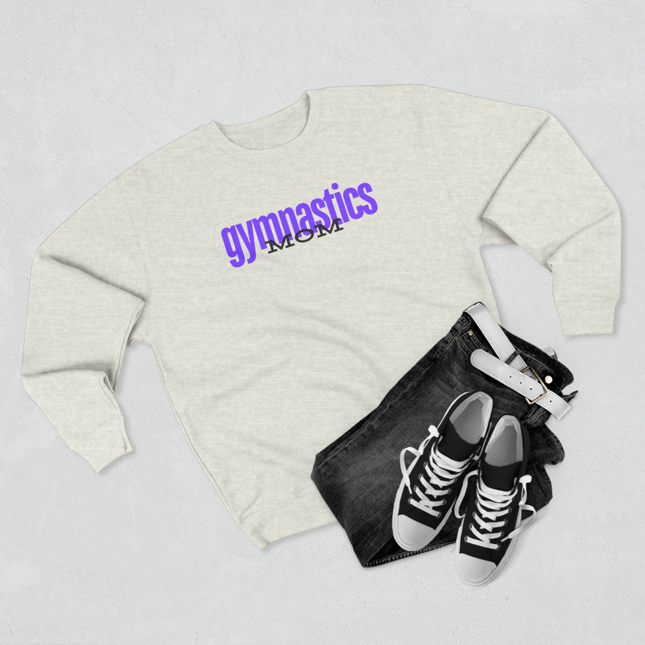 Gymnastics Mom-Purple (Adult Crewneck)