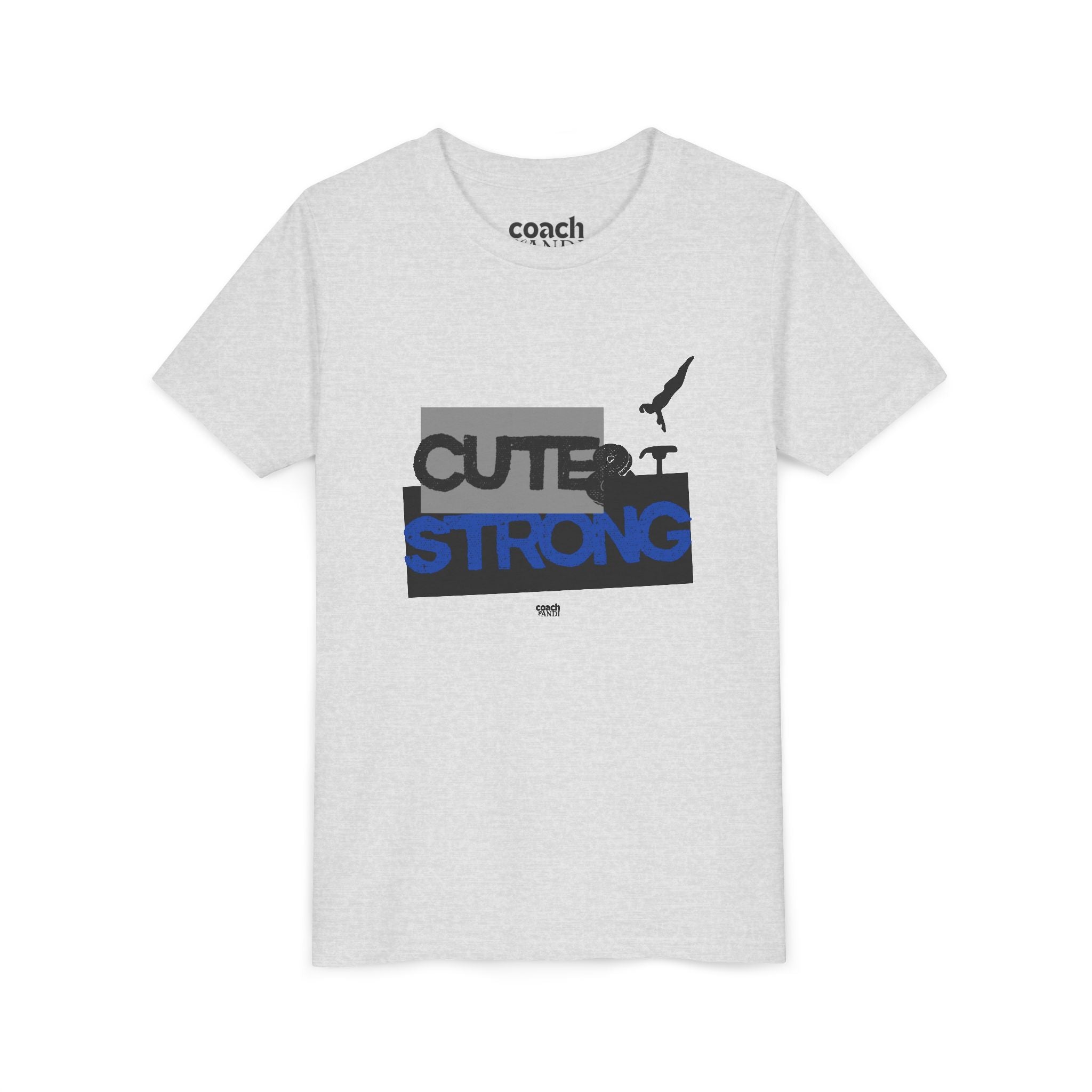 Cute & Strong Youth Short Sleeve Tee - Blue/Black