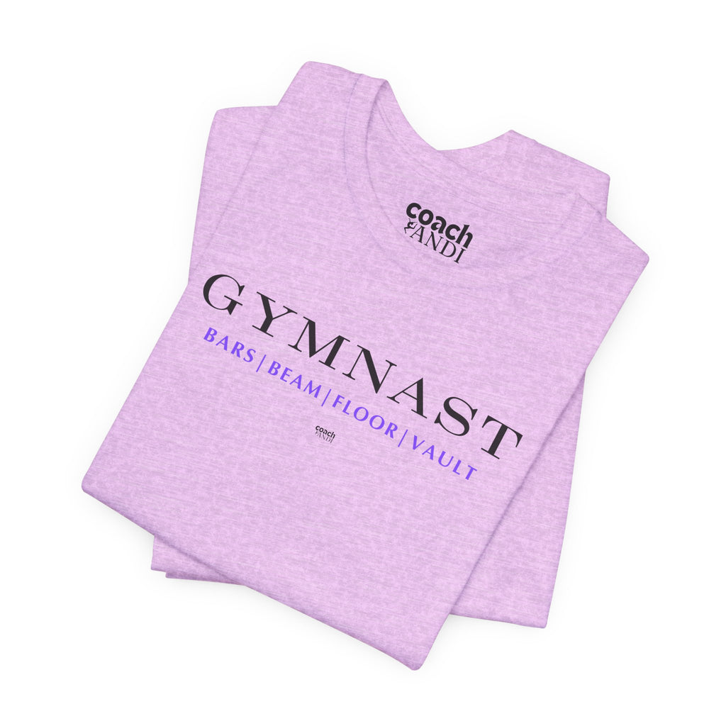 GYMNAST (Bars Beam Floor Vault) Tshirt - Purple (Adult)