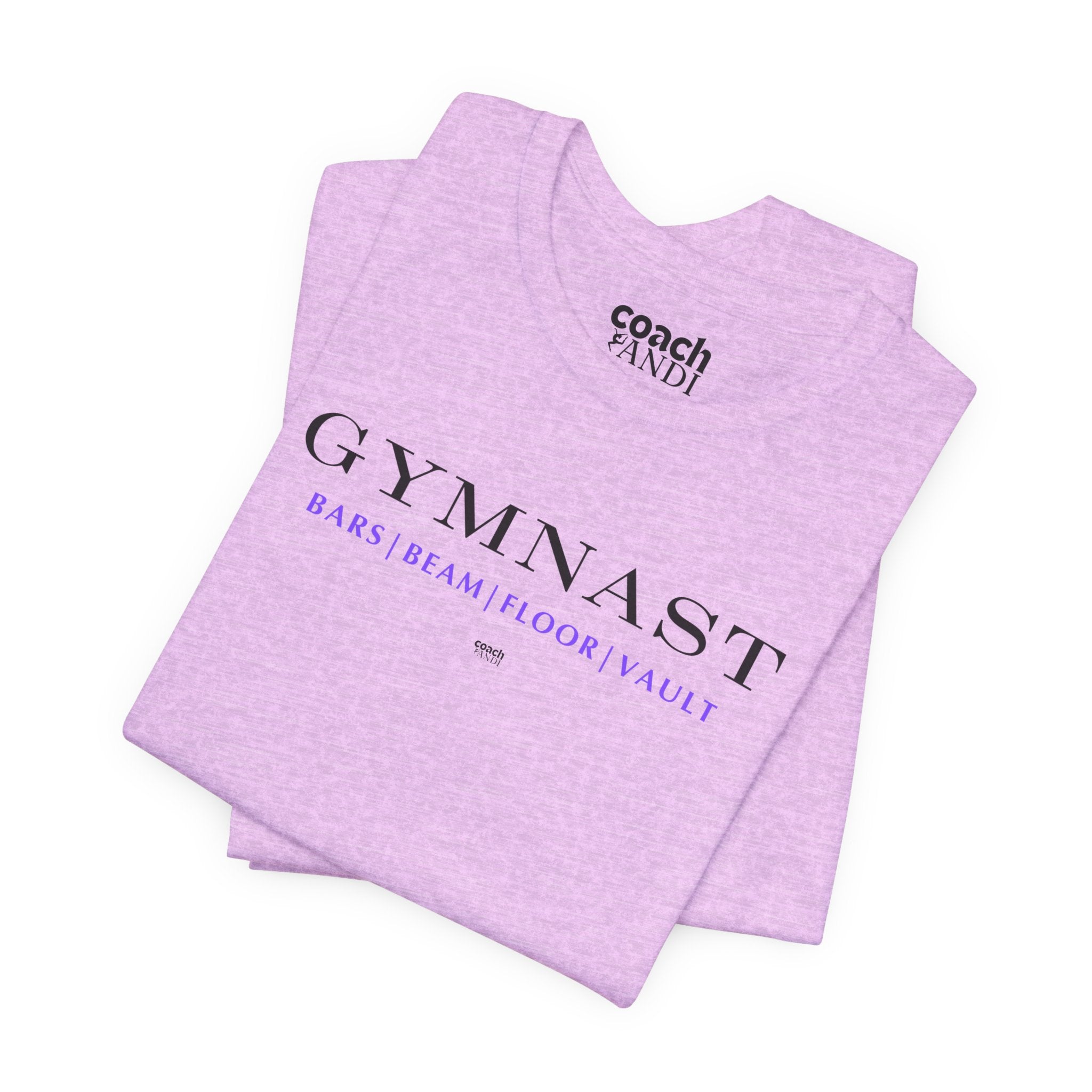 GYMNAST (Bars Beam Floor Vault) Tshirt - Purple (Adult)