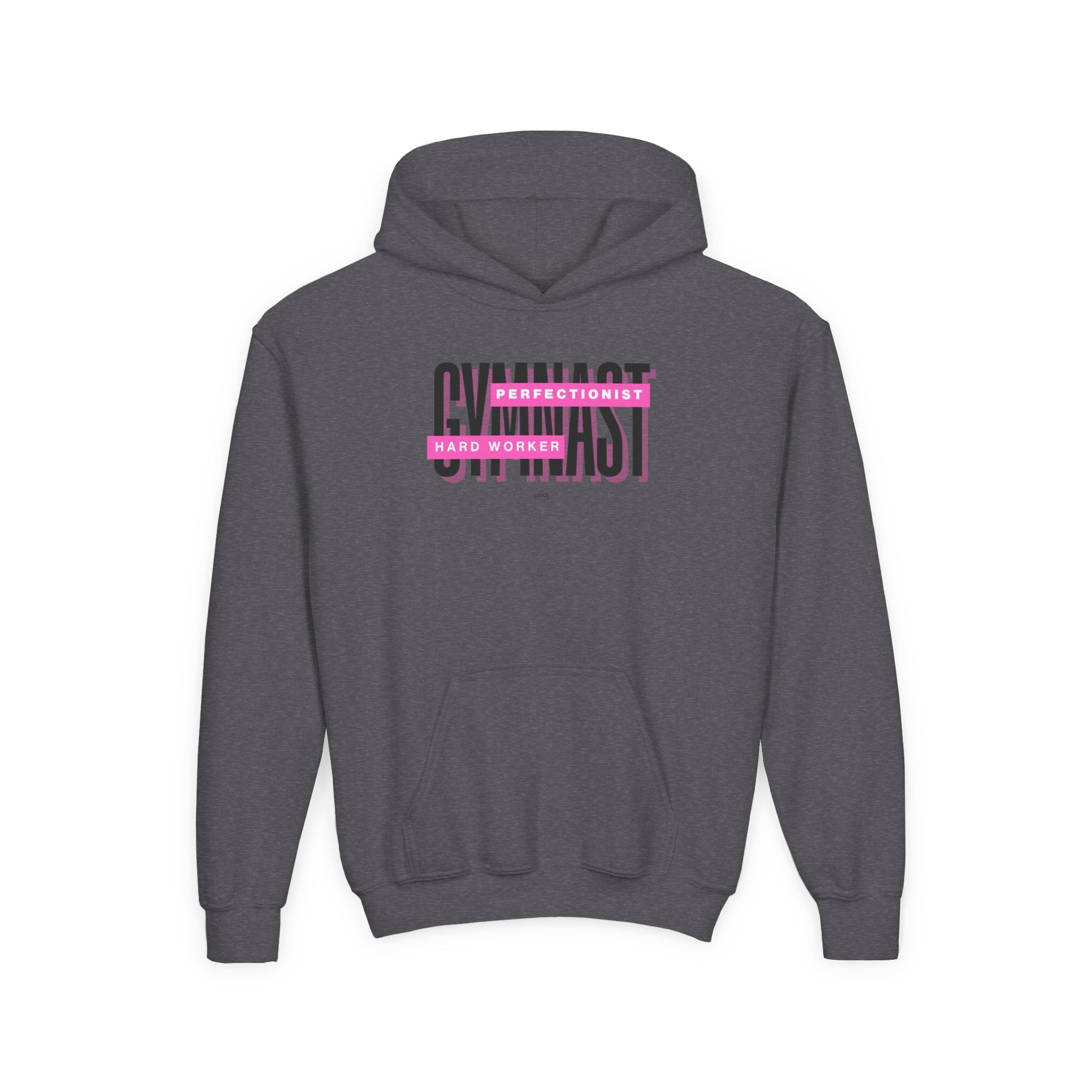 Gymnast Hard Worker Hoodie - Pink (Youth)