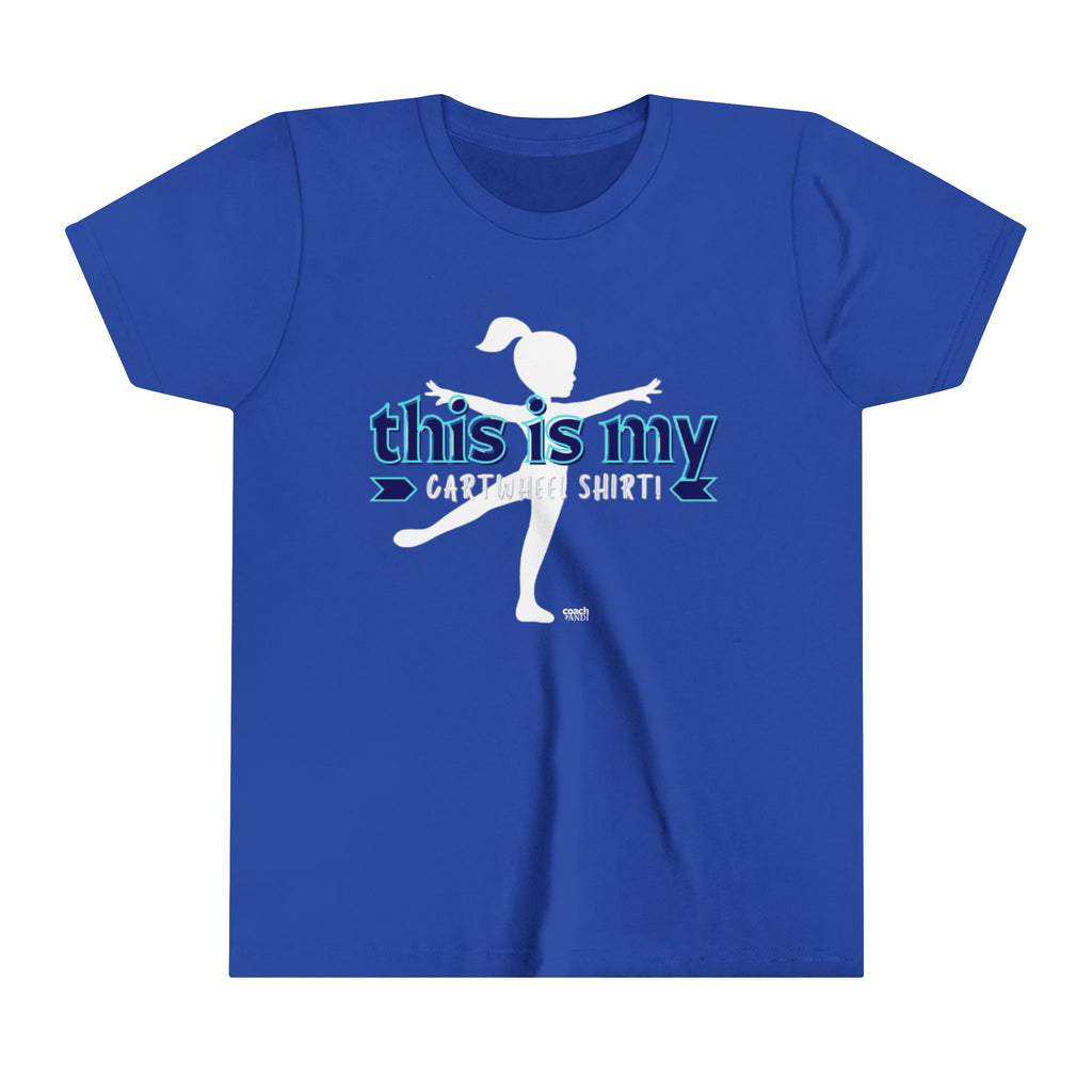 My Cartwheel Shirt-Navy/Turquoise (Youth Short Sleeve Tee)
