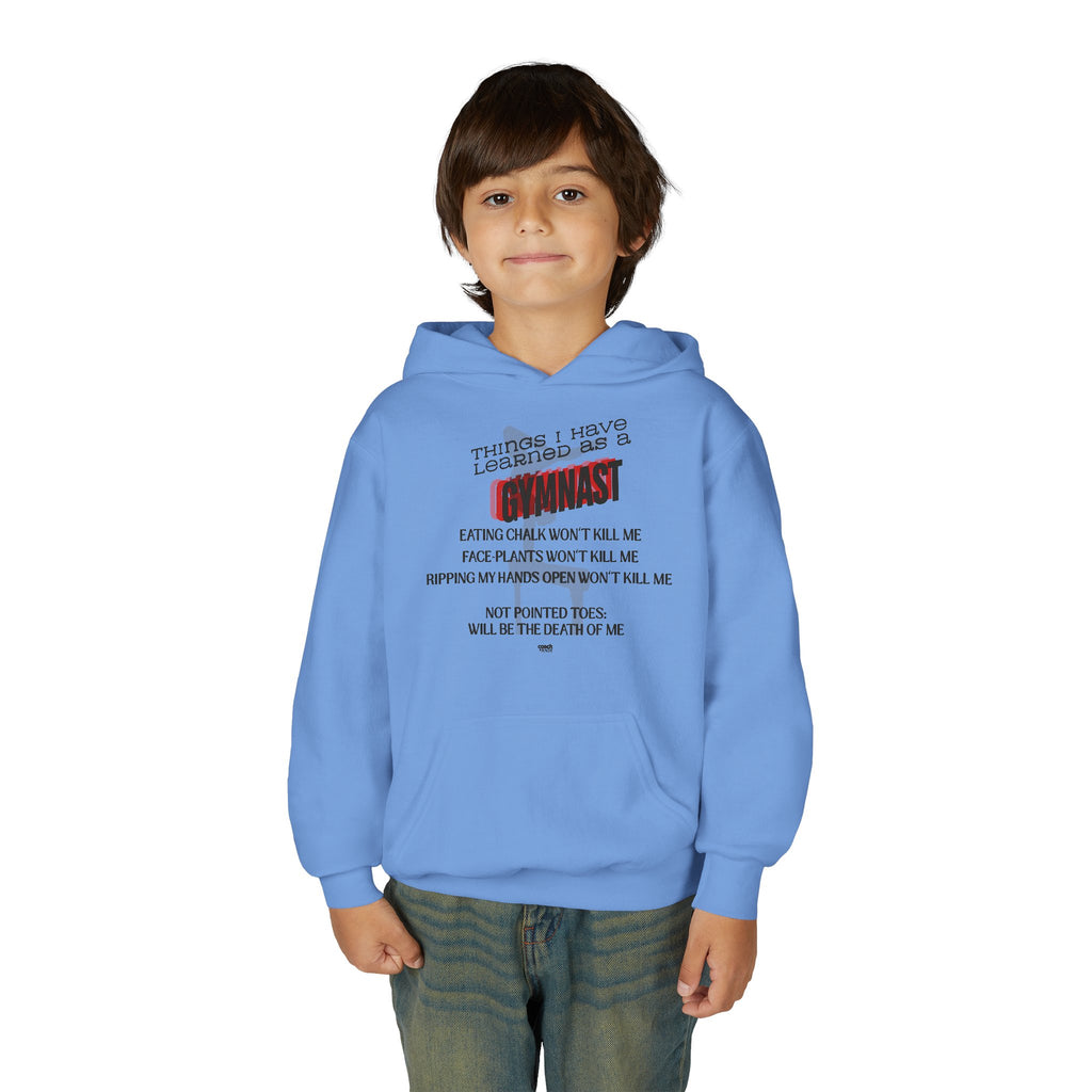Things I learned as a Gymnast Hoodie - Red (Youth)