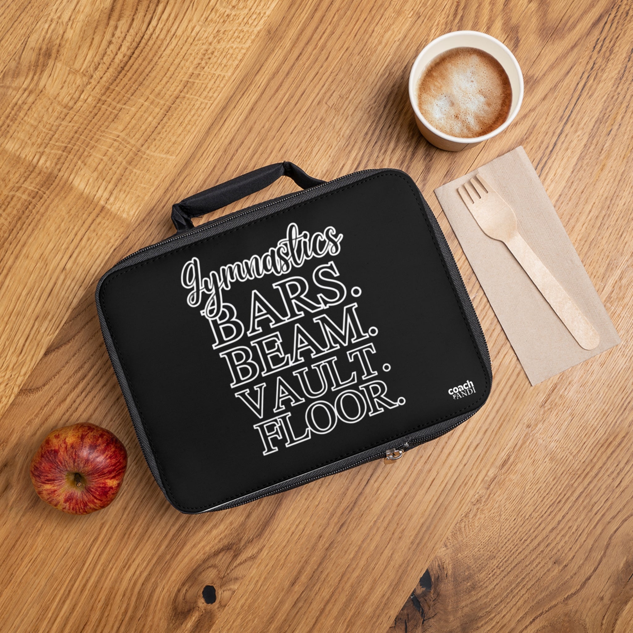 Gymnastics 4 Events- Black (Lunch Bag)