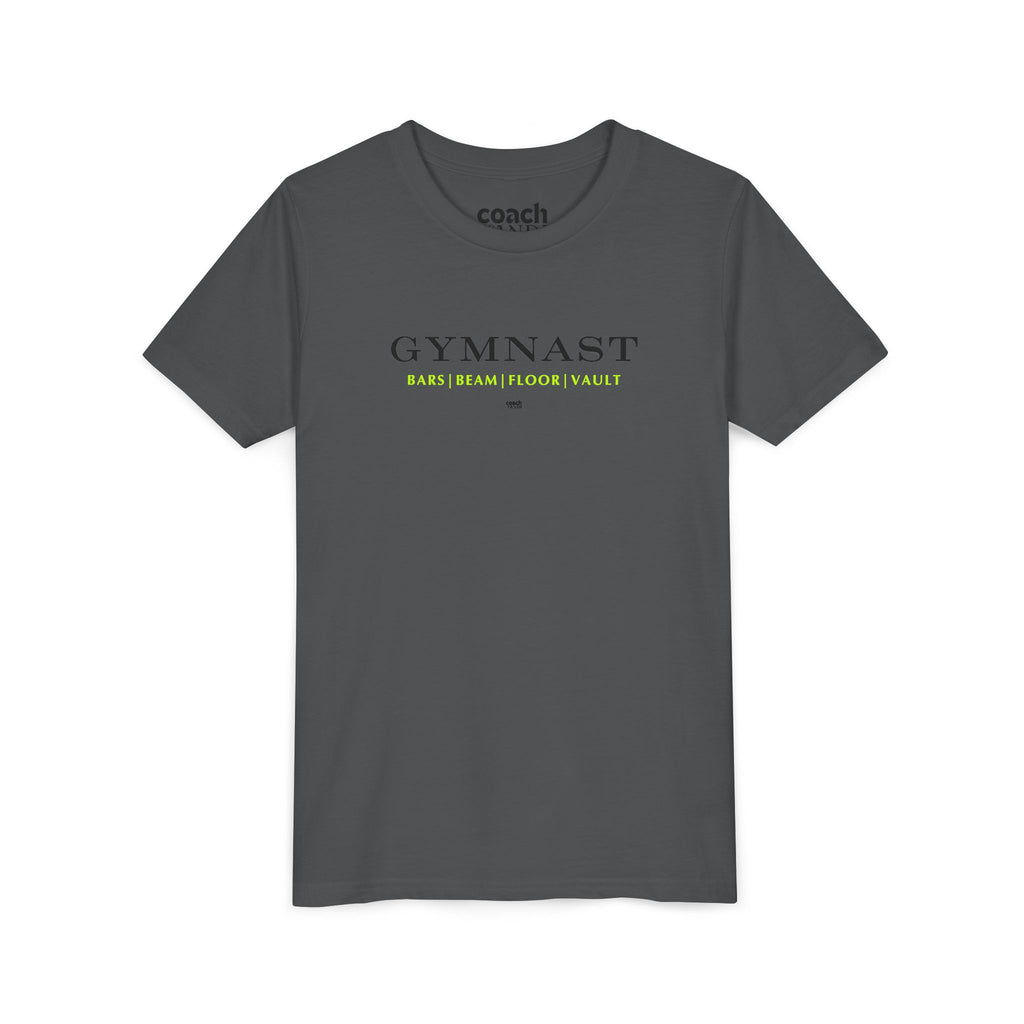 GYMNAST (Bars Beam Floor Vault) Tshirt - Lime (Youth)