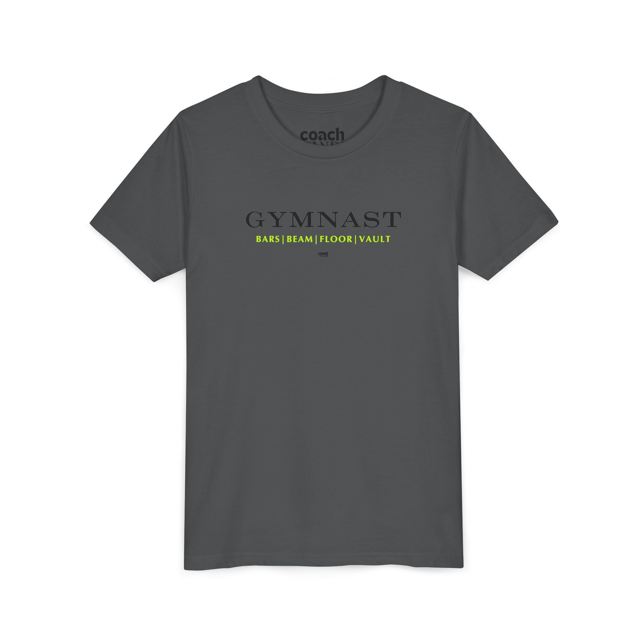 GYMNAST (Bars Beam Floor Vault) Tshirt - Lime (Youth)