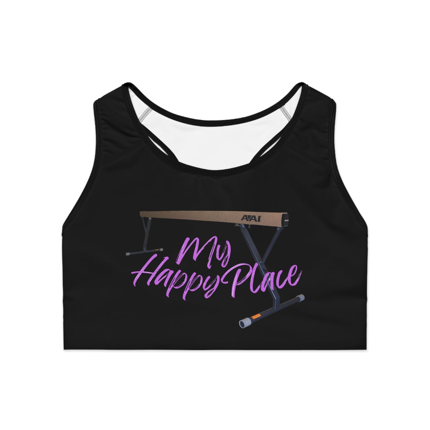 My Happy Place-Beam (Sports Bra (AOP)