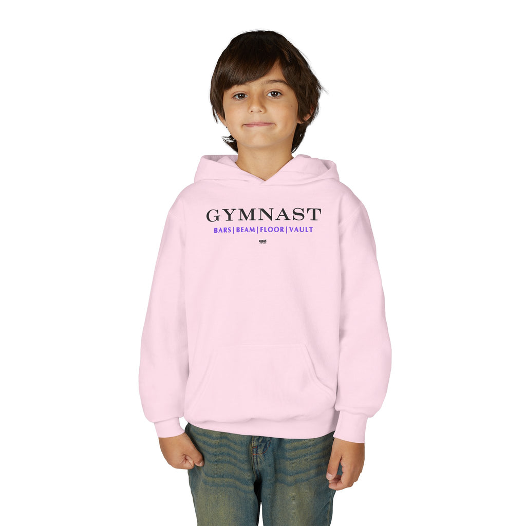 GYMNAST (Bars Beam Floor Vault) Hoodie - Purple (Youth)