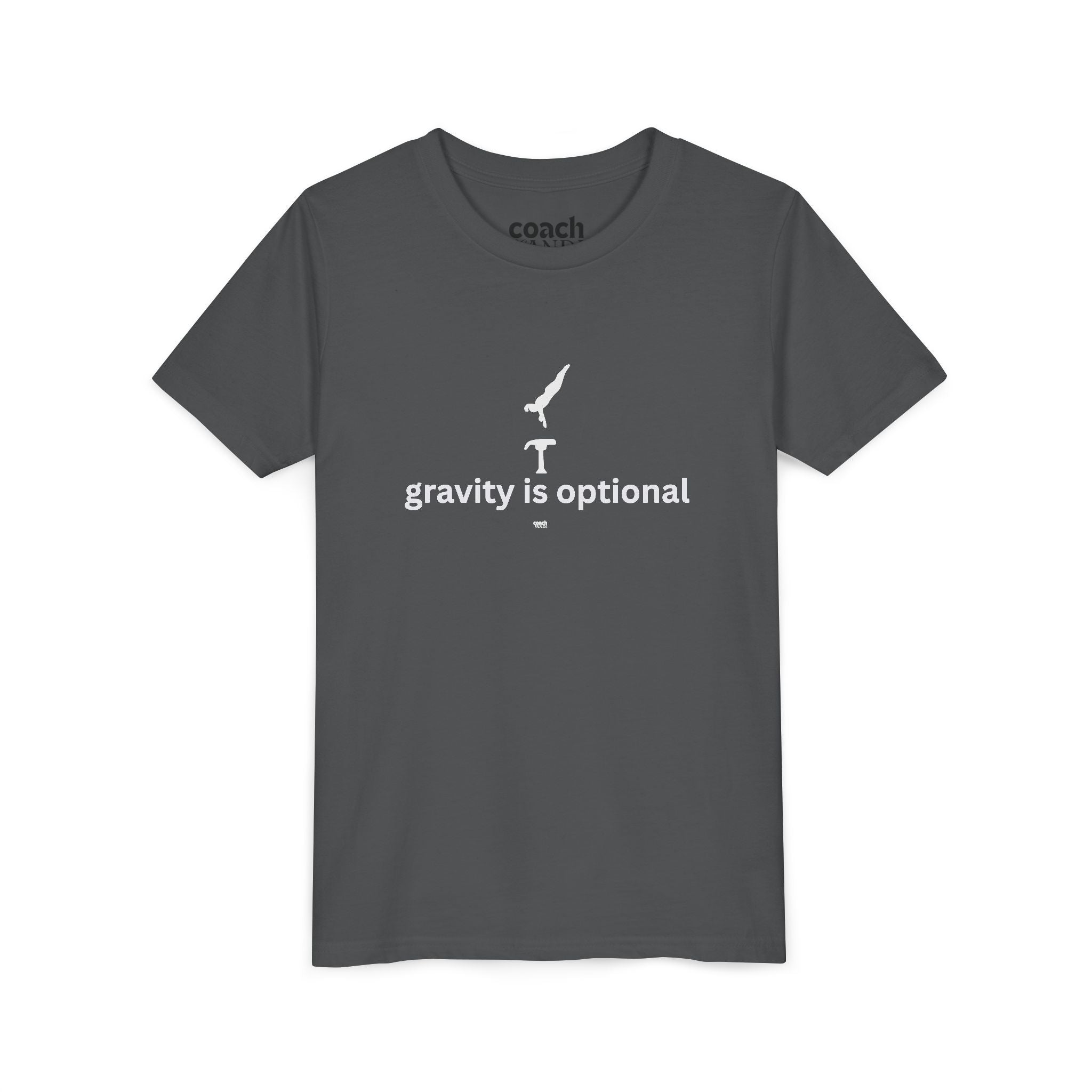 Gravity is Optional Tshirt - White Font (Youth)