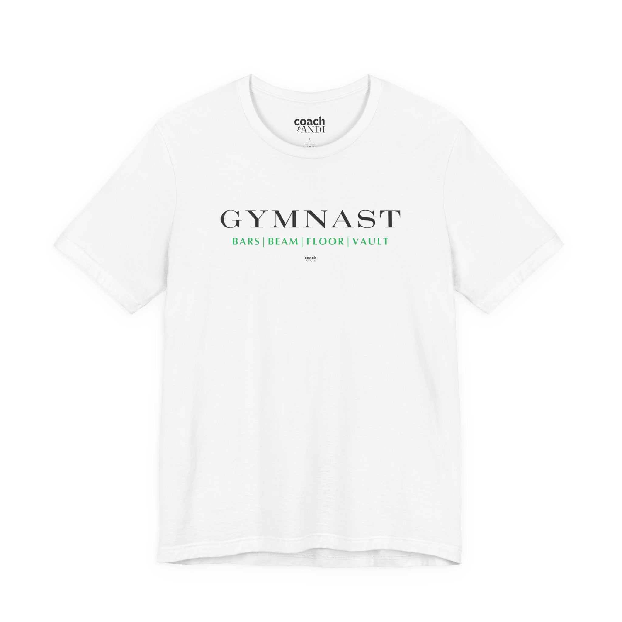 GYMNAST (Bars Beam Floor Vault) Tshirt - Green (Adult)