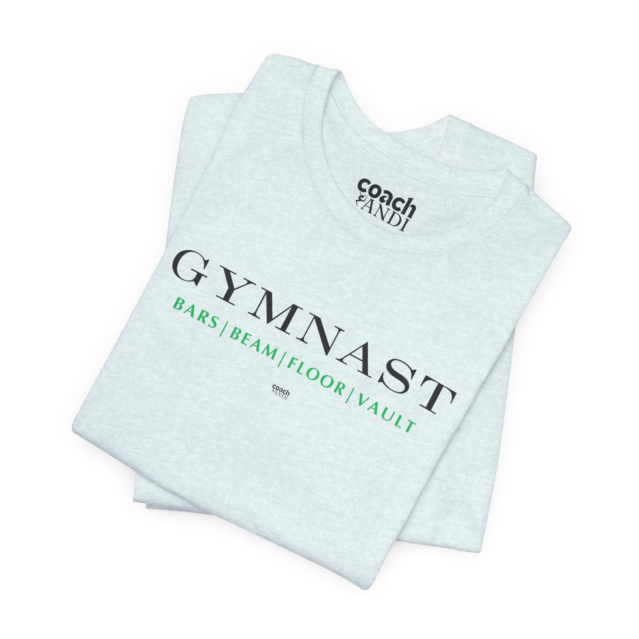 GYMNAST (Bars Beam Floor Vault) Tshirt - Green (Adult)