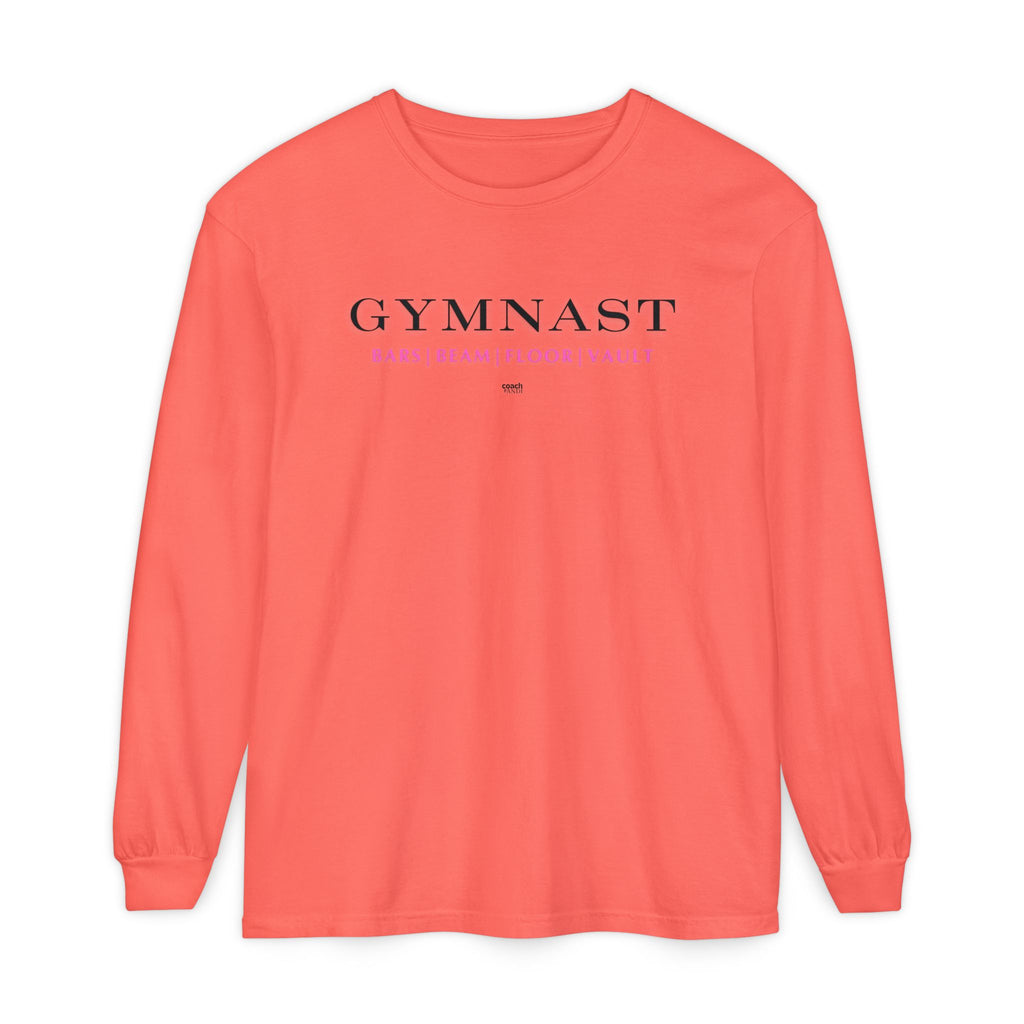 GYMNAST (Bars Beam Floor Vault) Long Sleeve Shirt - Pink (Adult )