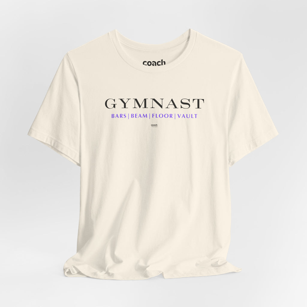 GYMNAST (Bars Beam Floor Vault) Tshirt - Purple (Adult)