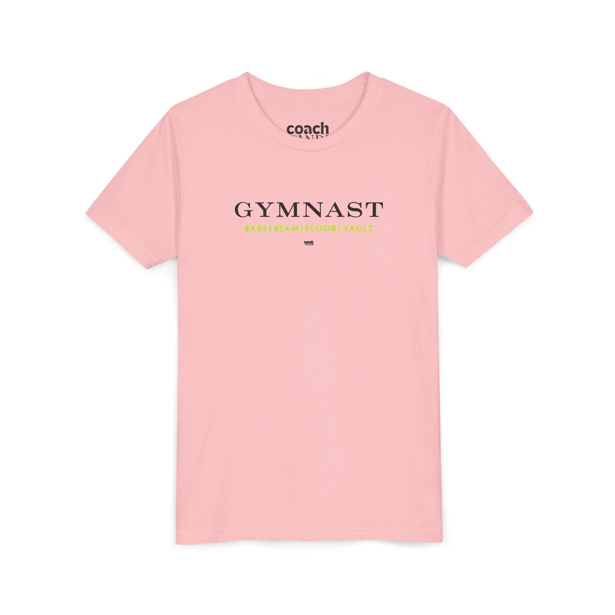 GYMNAST (Bars Beam Floor Vault) Tshirt - Lime (Youth)