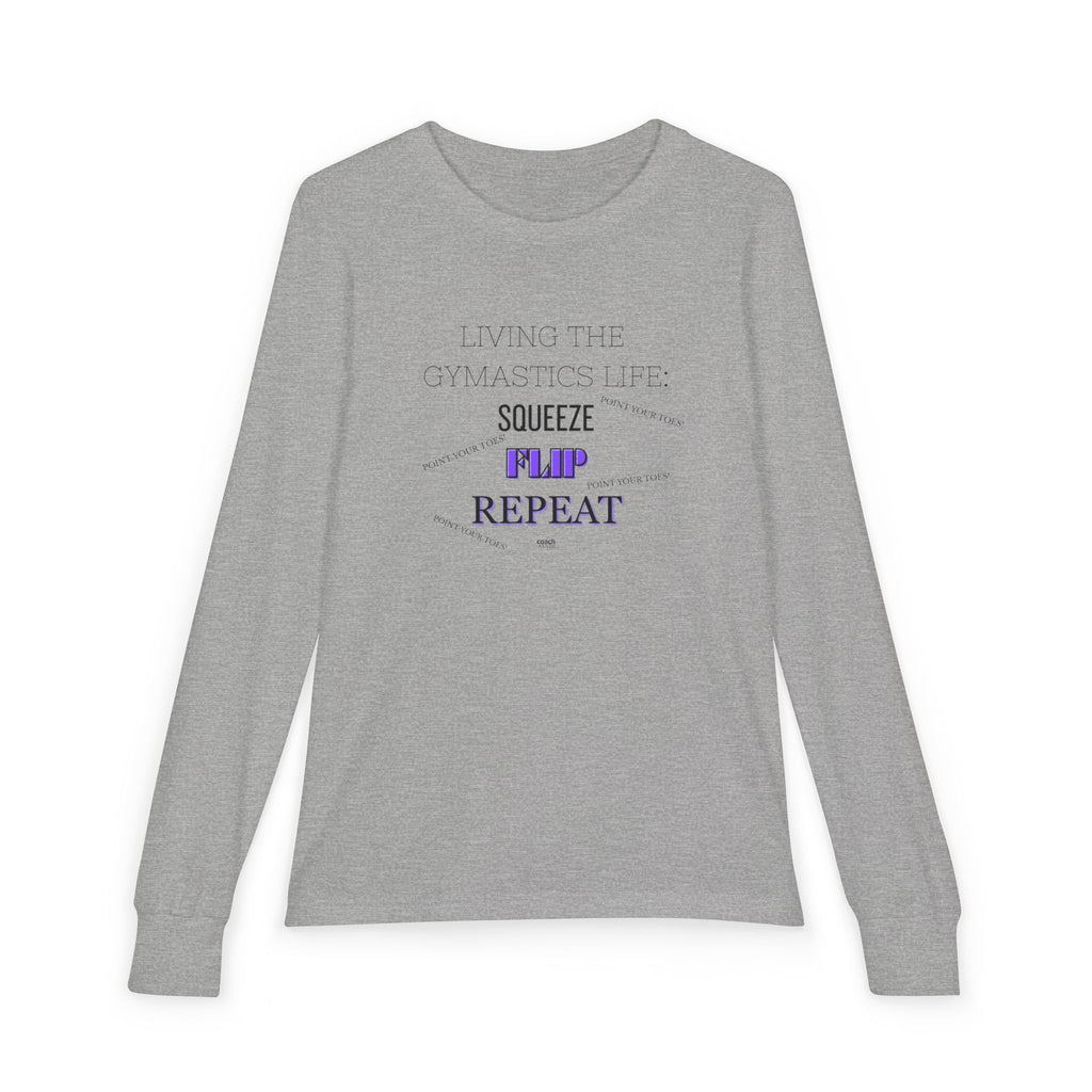 Squeeze Flip REPEAT Long Sleeve Shirt -Purple (Youth)
