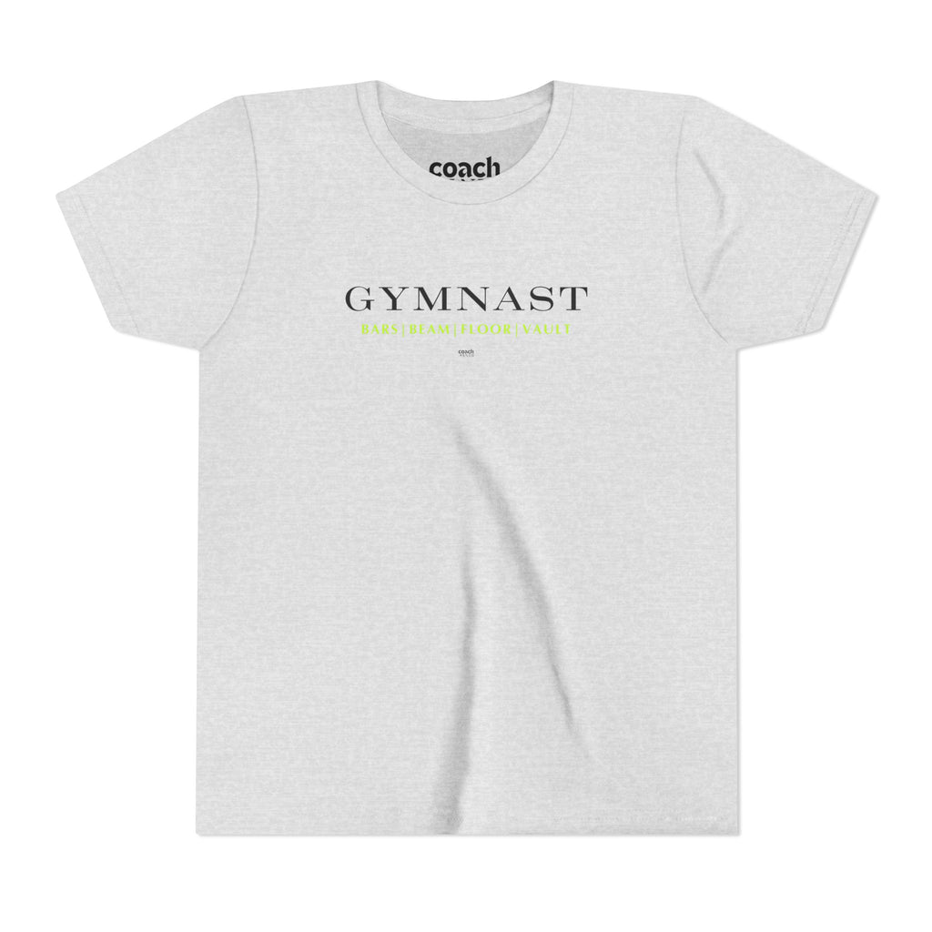 GYMNAST (Bars Beam Floor Vault) Tshirt - Lime (Youth)