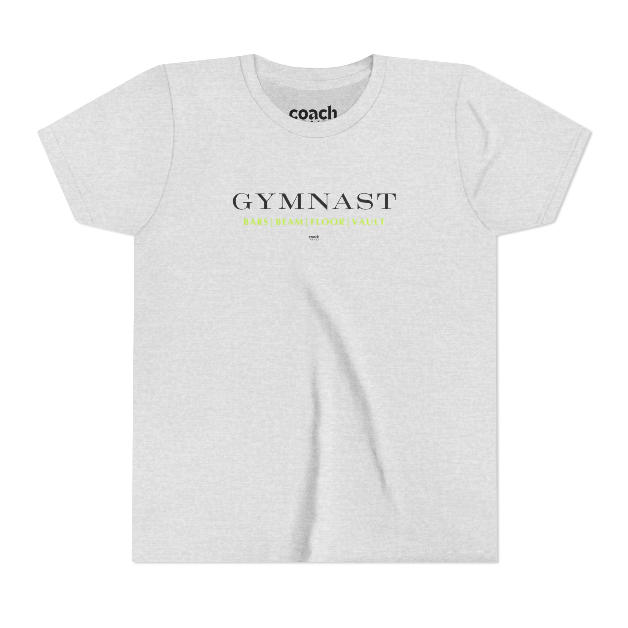 GYMNAST (Bars Beam Floor Vault) Tshirt - Lime (Youth)