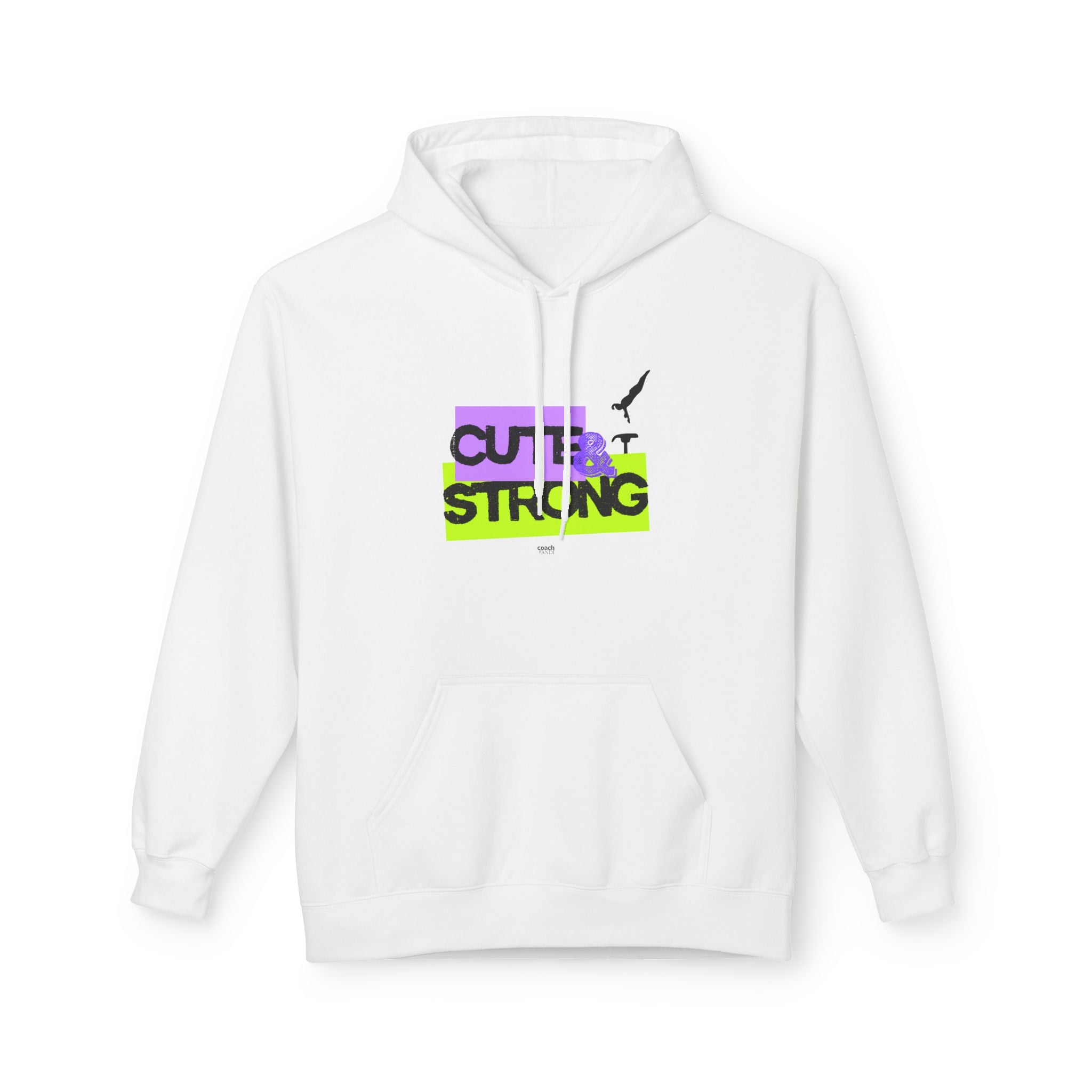 Cute & Strong Hoodie - Lavender/Lime (Adult)