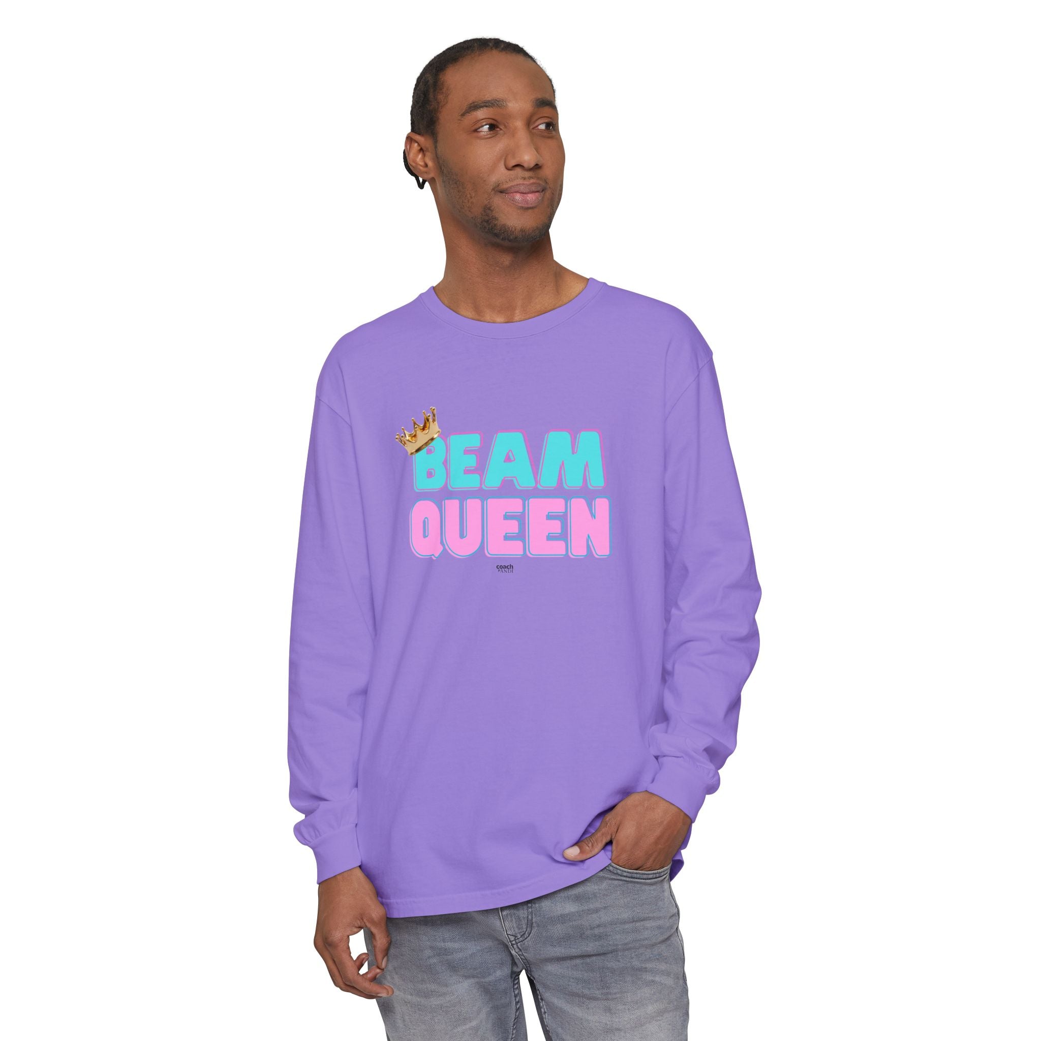 Beam Queen - Aqua/Pink (Adult Longsleeve Shirt)
