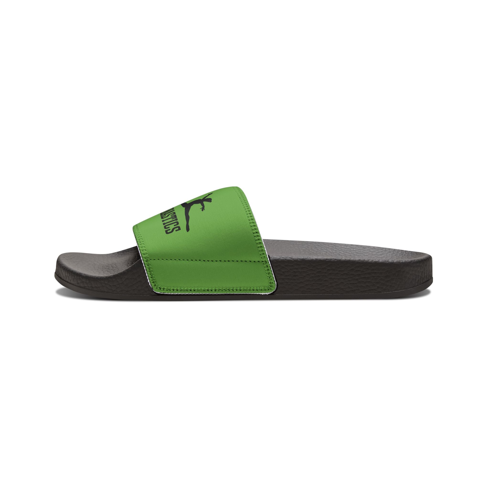 Peace, Love, Gymnastics- Green (Youth Removable-Strap Sandals)