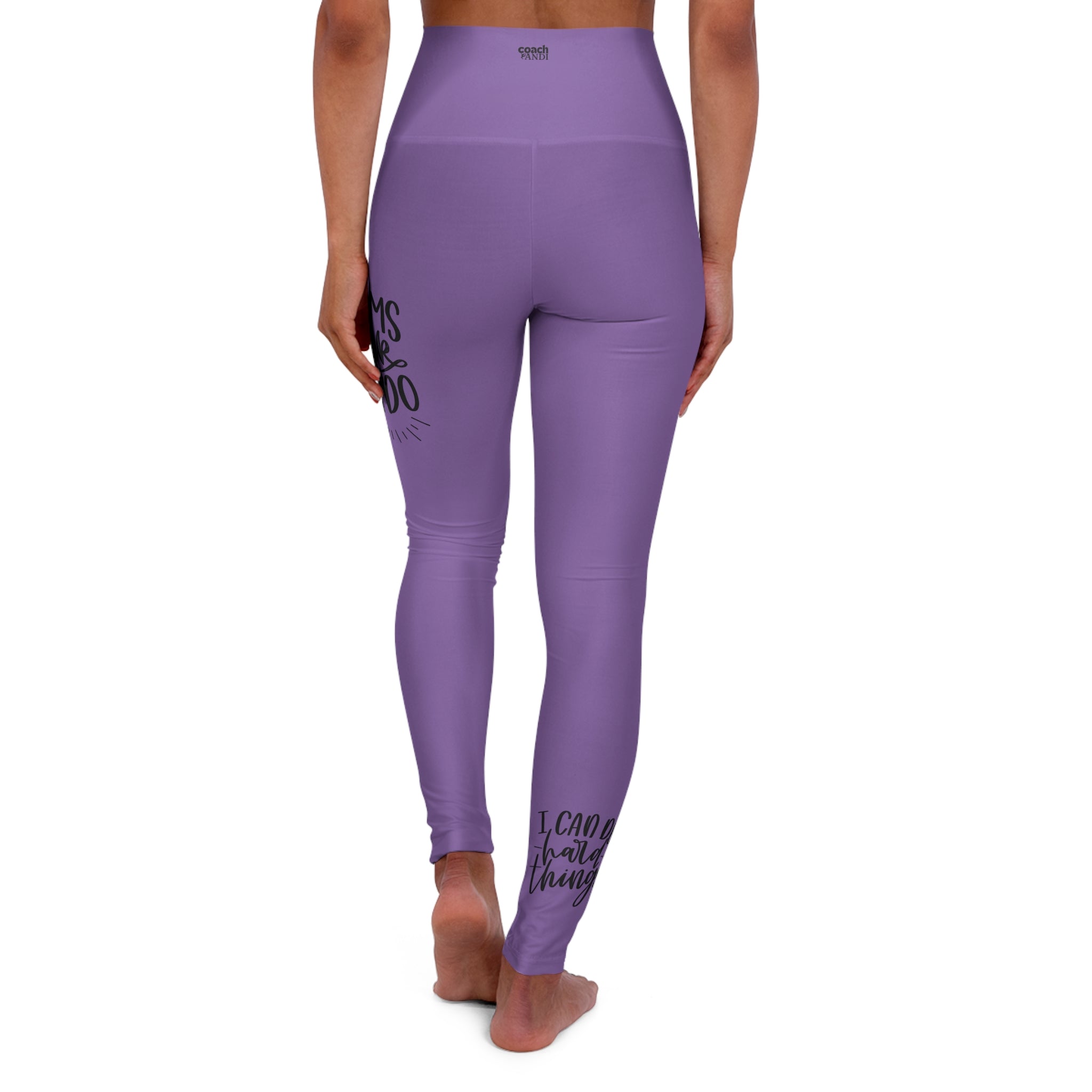 Work Hard-Purple (Adult High Waisted Yoga Leggings (AOP))