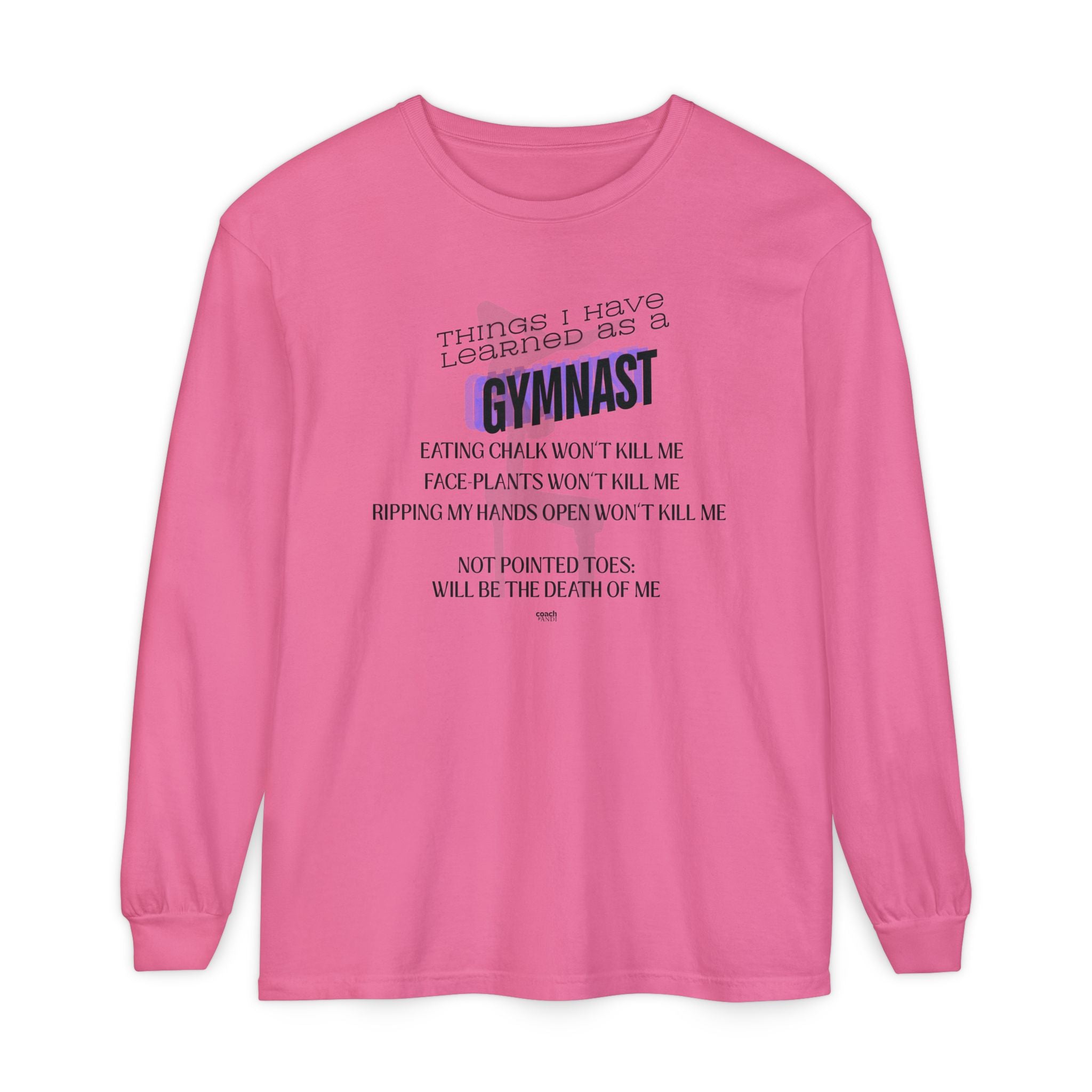 Things I Learned as a Gymnast Long Sleeve Shirt - Blue (Adult)