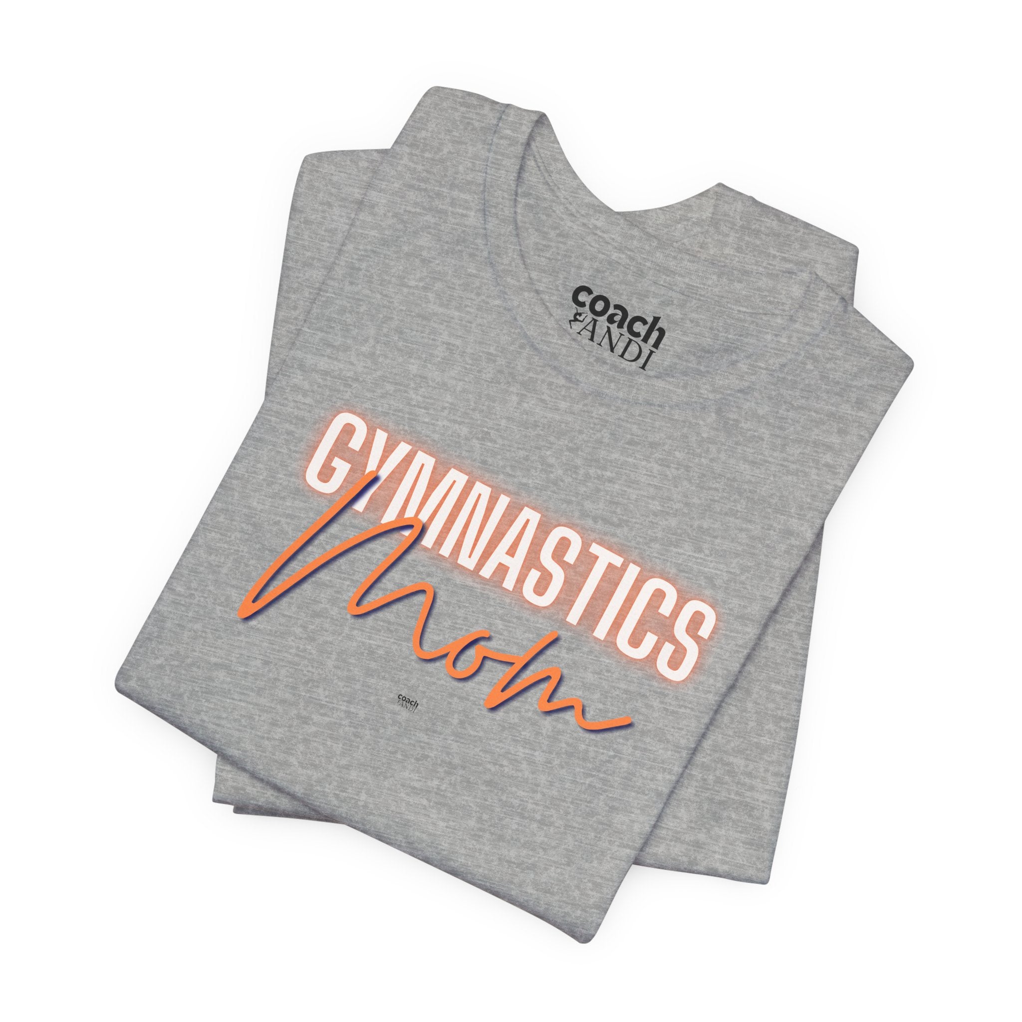 Glow Gym Mom Tshirt - Orange/Blue (Adult)