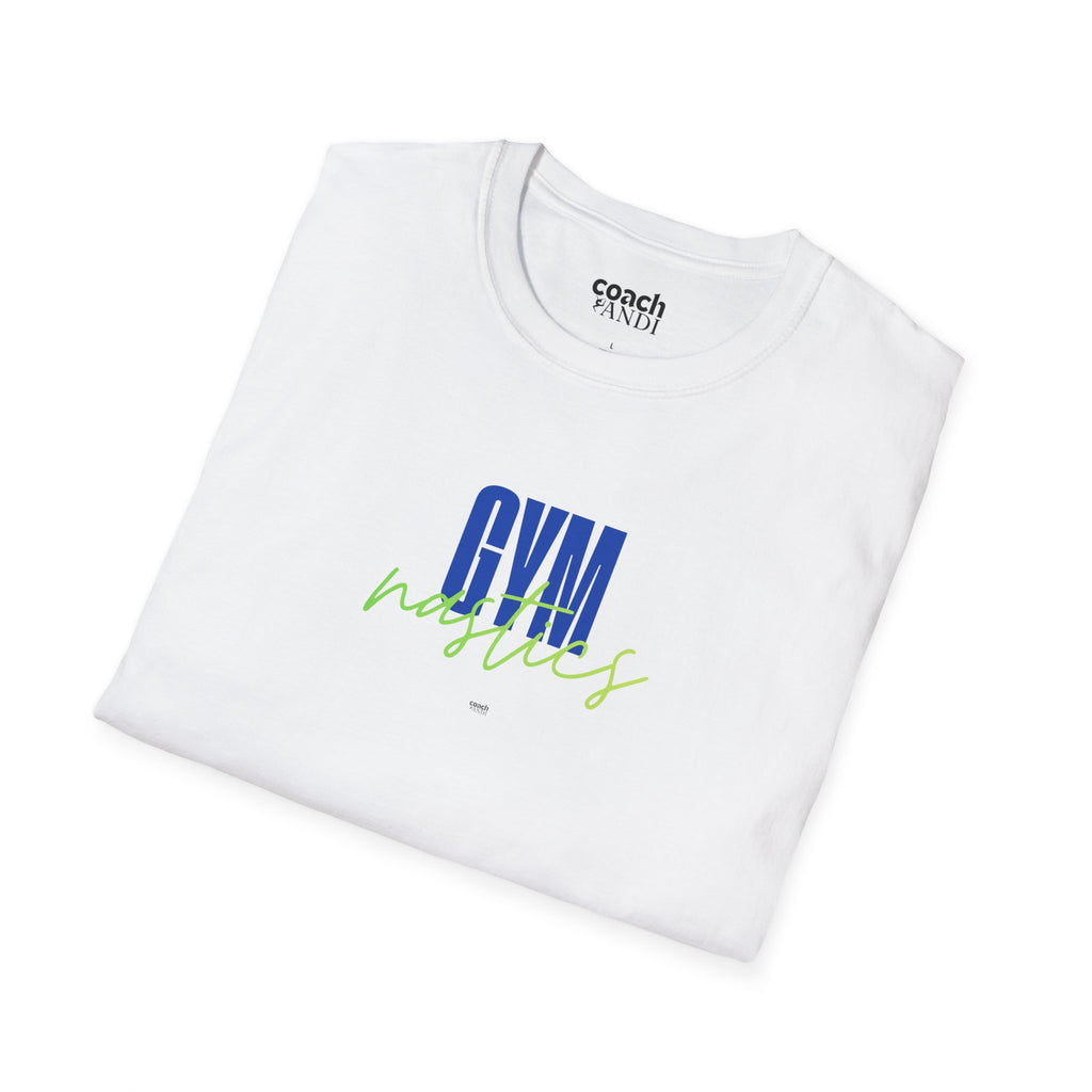 GYMnastics Tshirt - Blue/Lime (Adult)