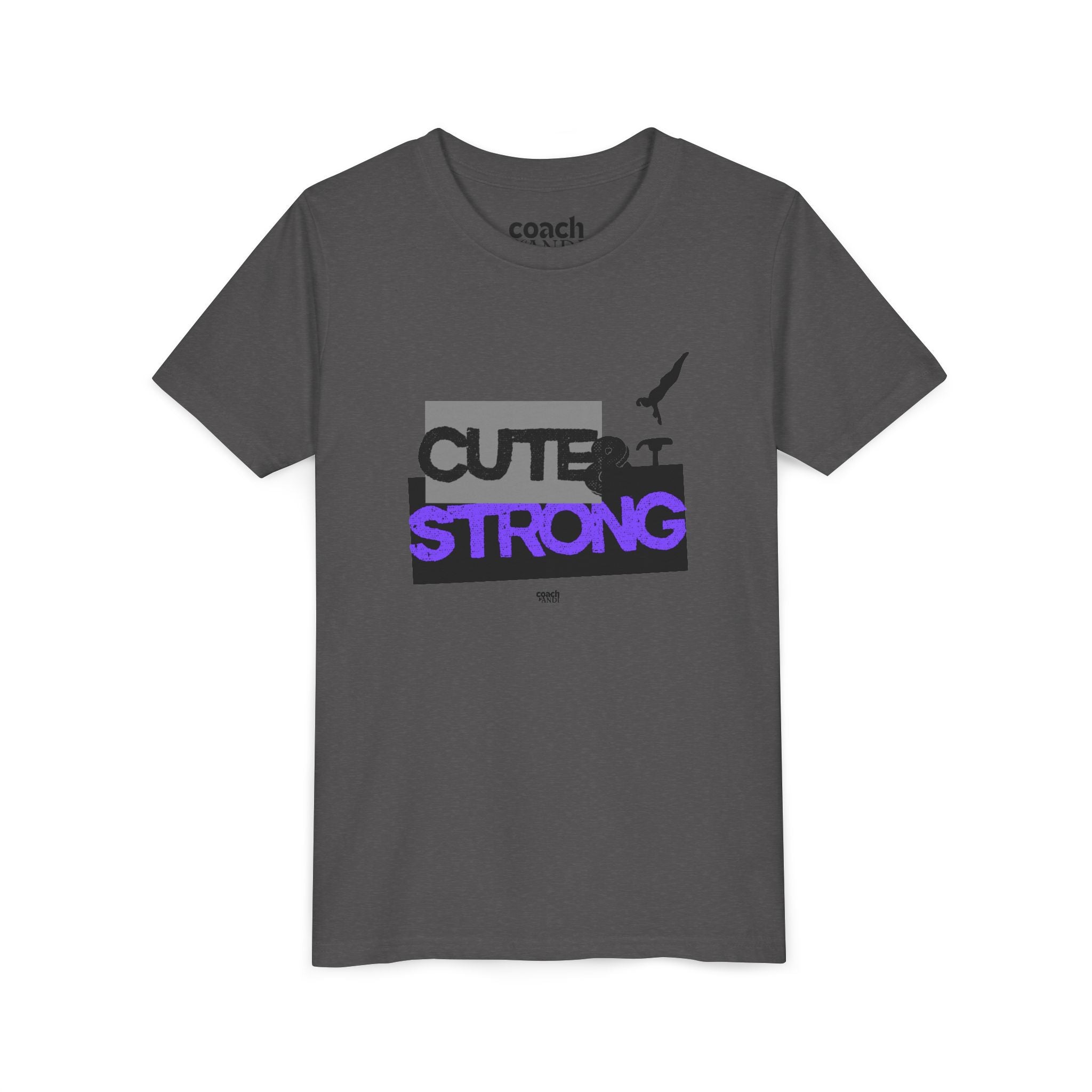 Cute & Strong Youth Short Sleeve Tee - Purple/Black