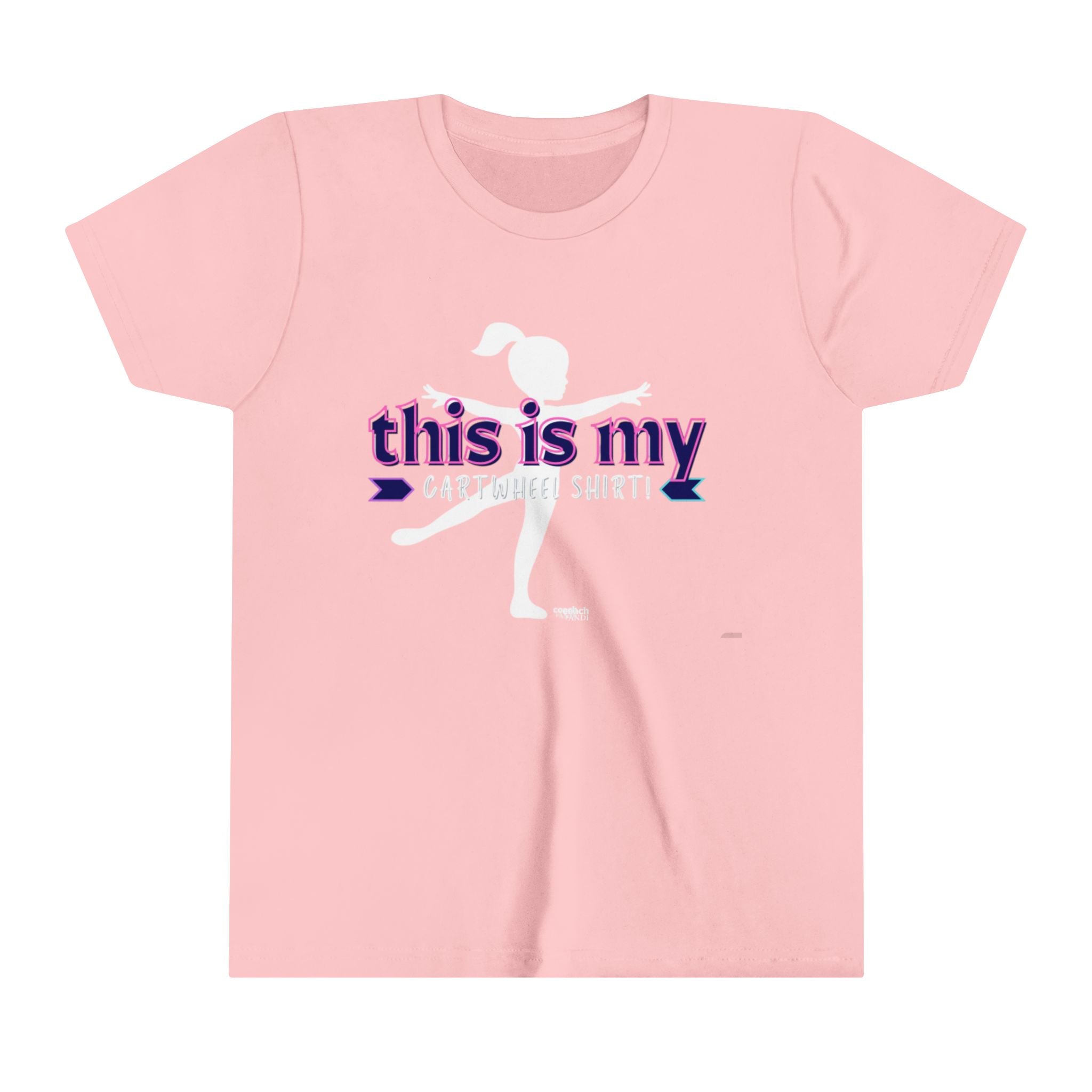 My Cartwheel Shirt-Navy/Pink (Youth Short Sleeve Tee)