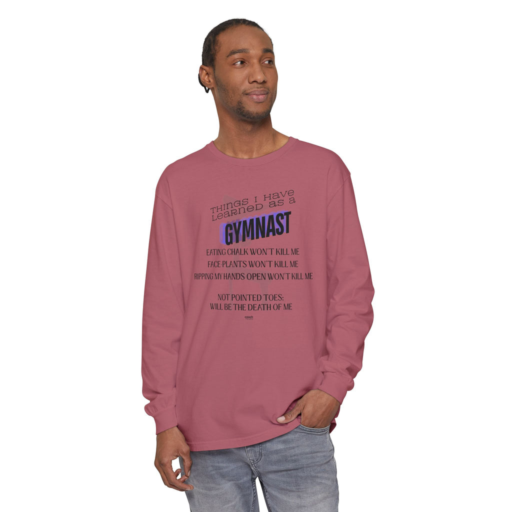 Things I Learned as a Gymnast Long Sleeve Shirt - Blue (Adult)