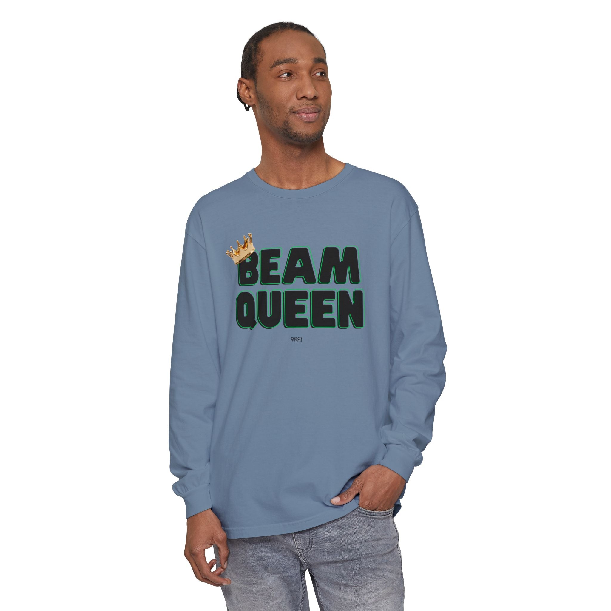 Beam Queen - Black/Green (Adult Long Sleeve Shirt)