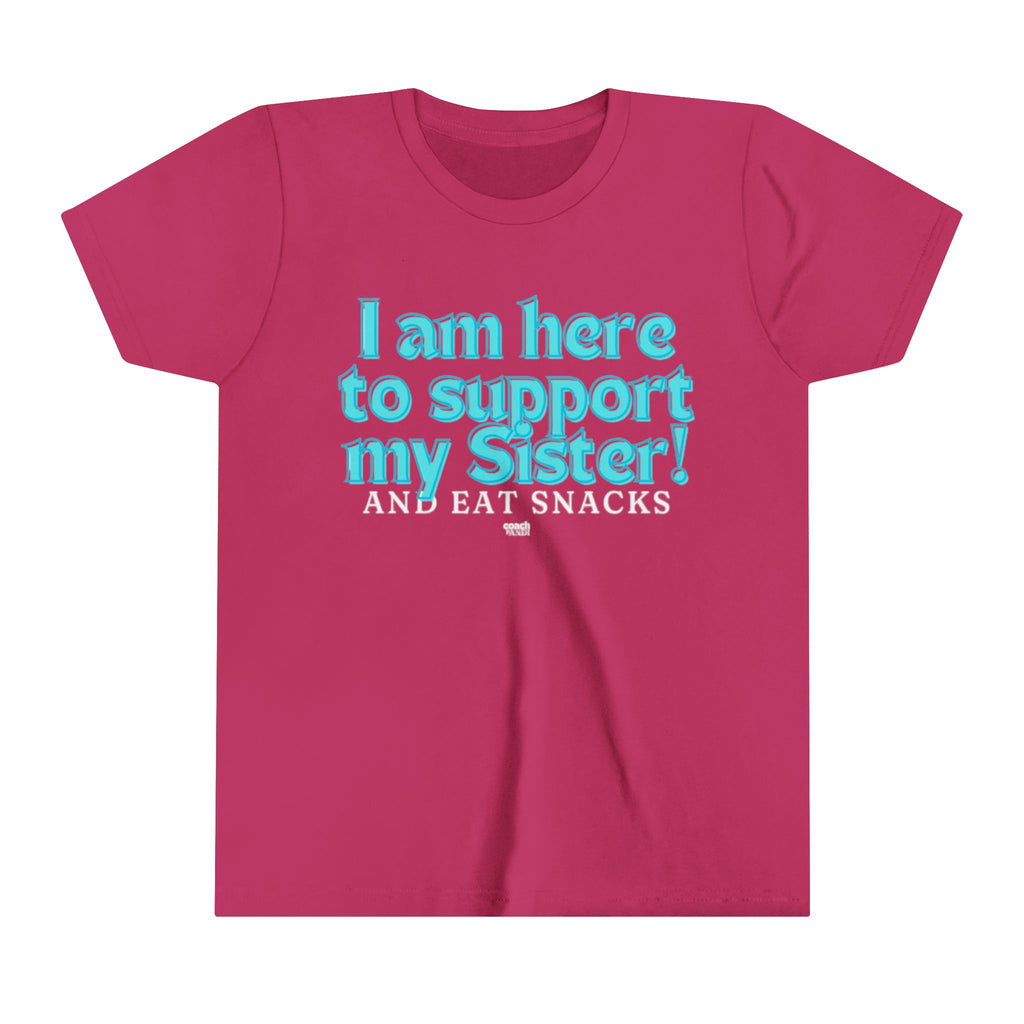 Sister Snack Support-Turquoise (Youth Short Sleeve Tee)