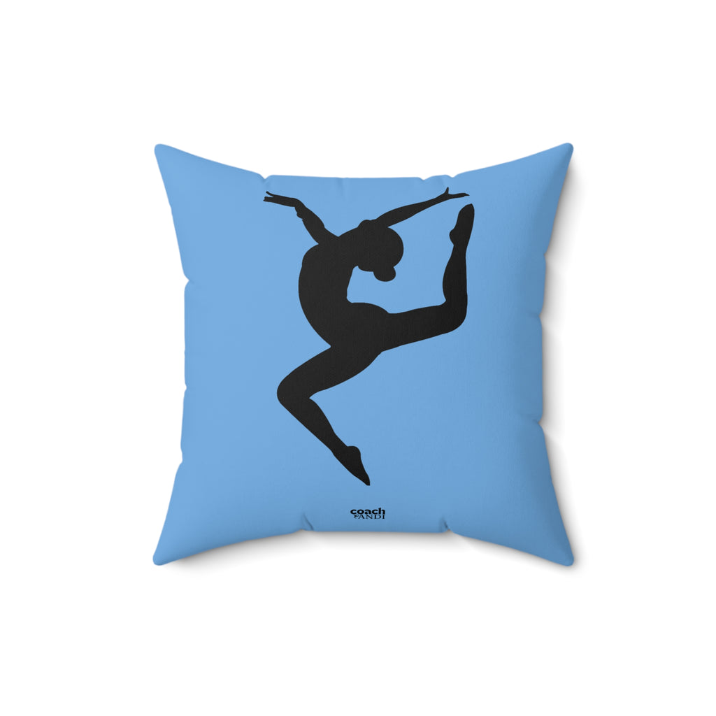 Always Be A Gymnast-Lt Blue (Spun Polyester Square Pillow)
