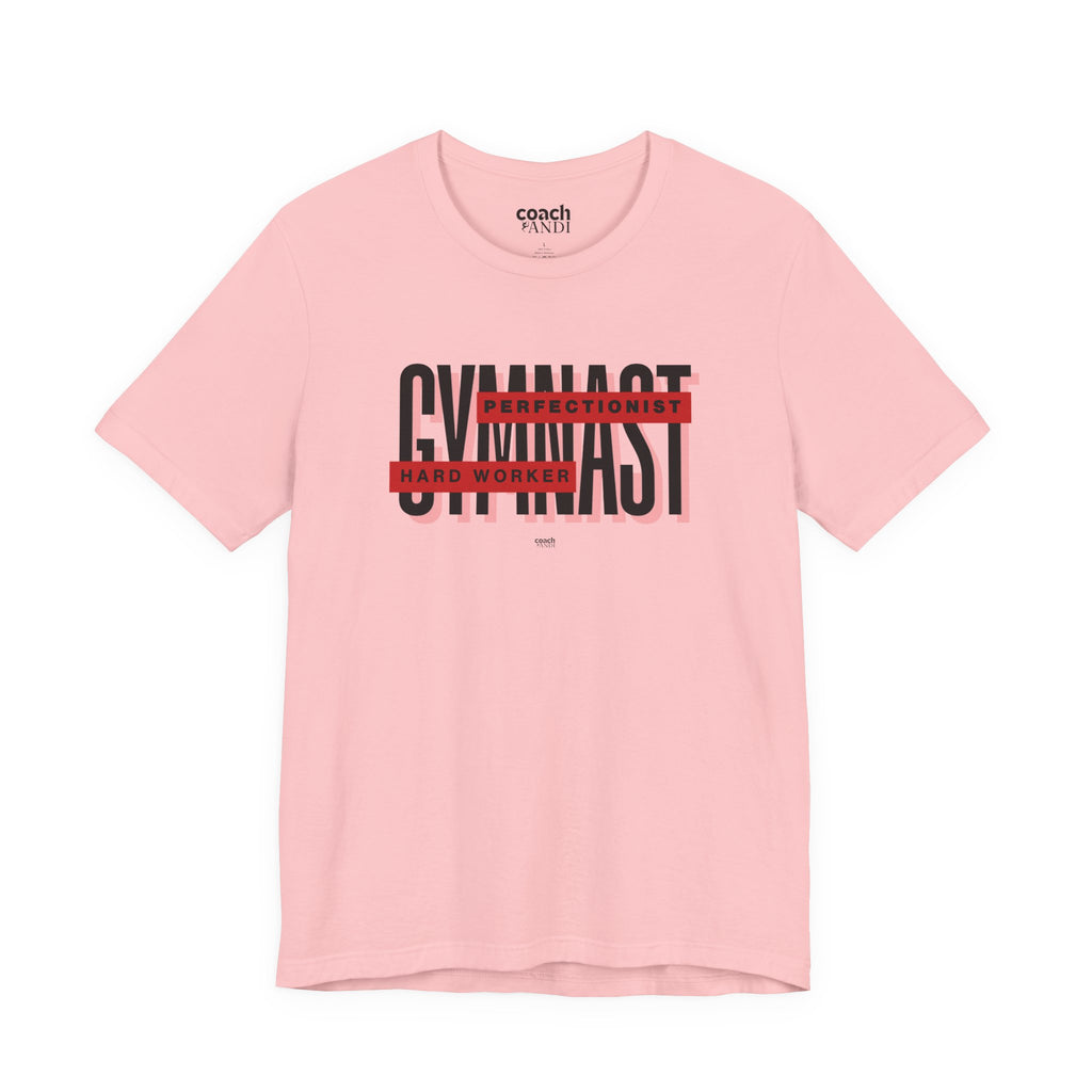 Gymnast Hard Worker Tshirt - Red (Adult)