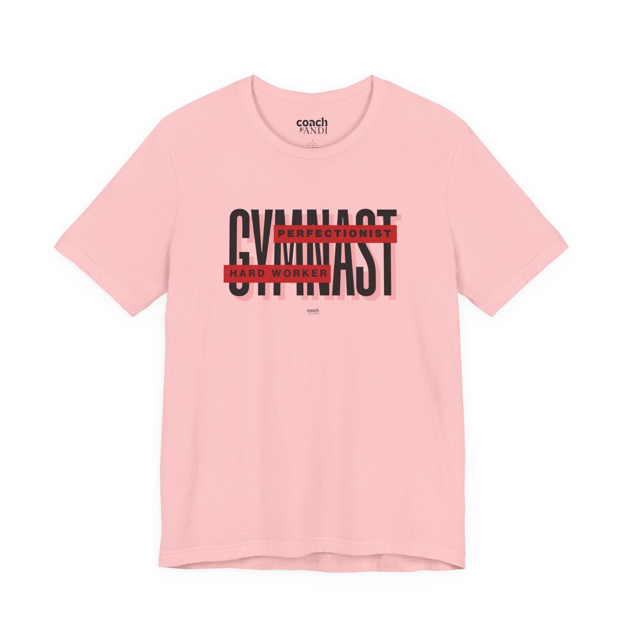 Gymnast Hard Worker Tshirt - Red (Adult)