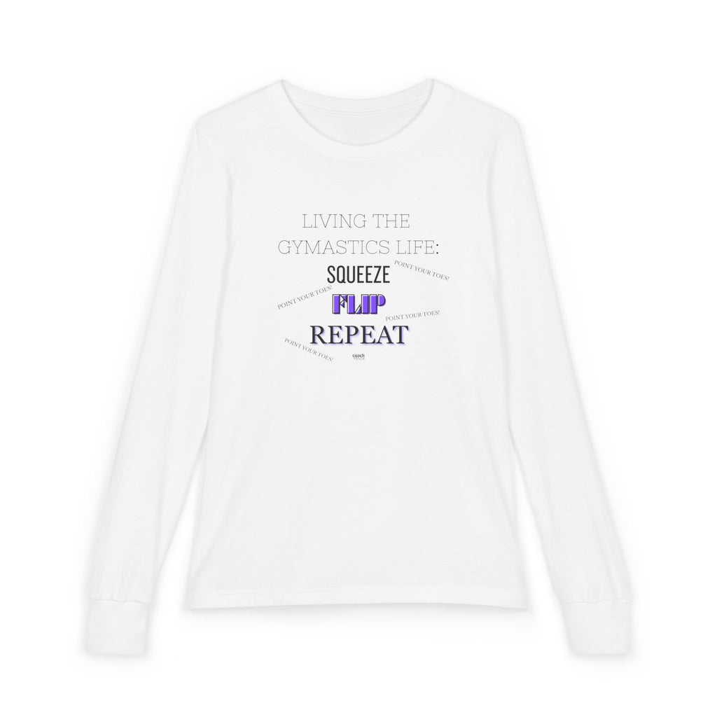 Squeeze Flip REPEAT Long Sleeve Shirt -Purple (Youth)