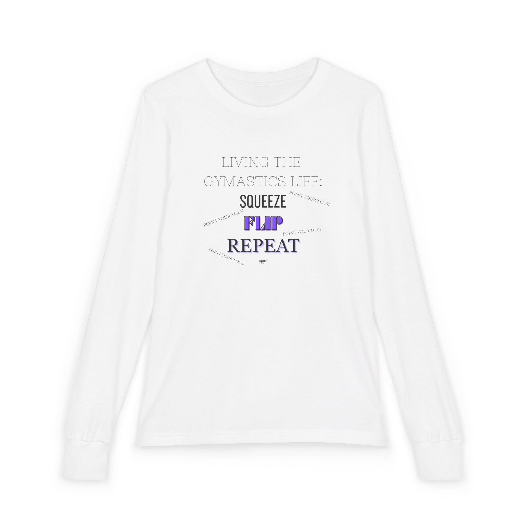 Squeeze Flip REPEAT Long Sleeve Shirt -Purple (Youth)