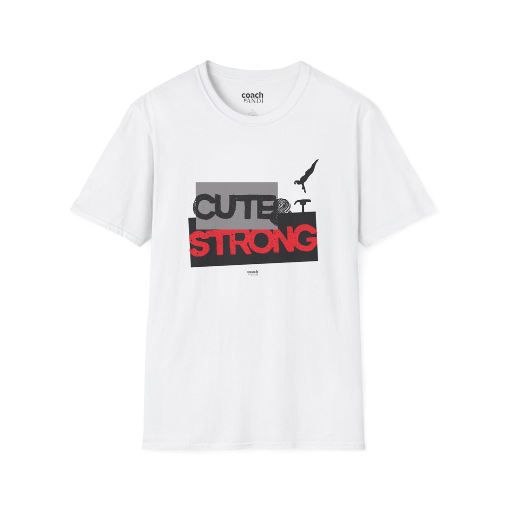 Cute & Strong Tshirt - Red/Black (Adult)
