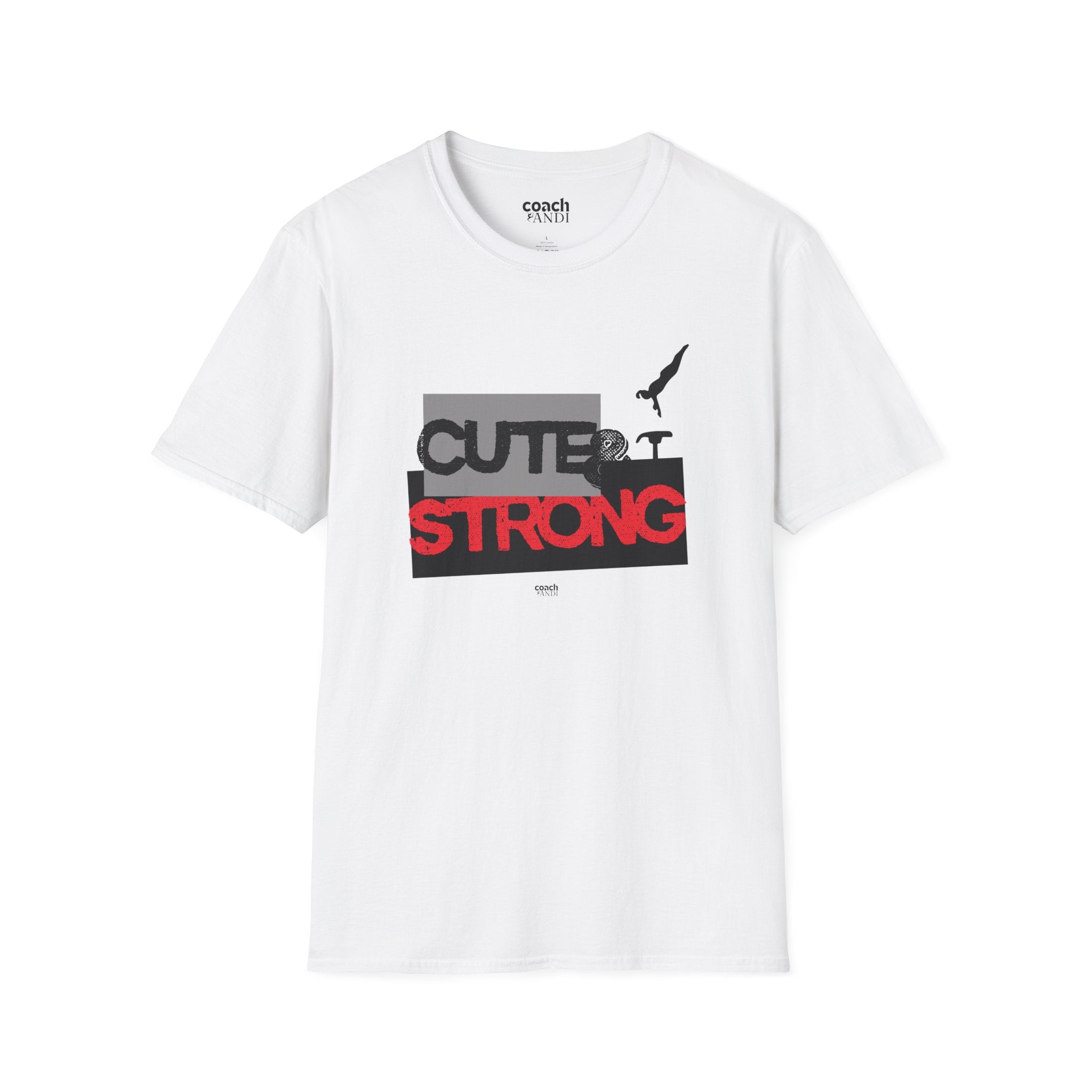 Cute & Strong Tshirt - Red/Black (Adult)